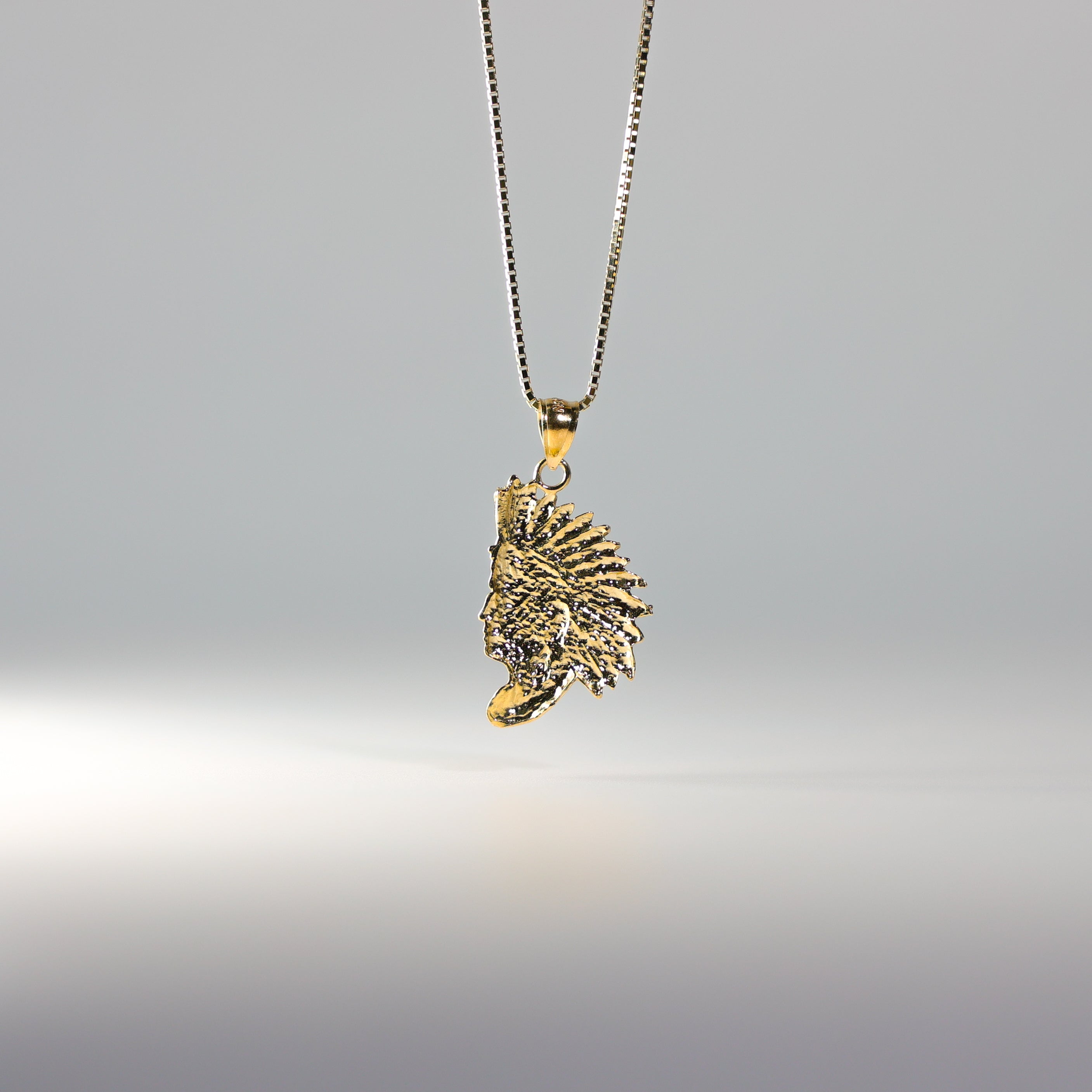 Gold Indian Pendant Model-1609 - Charlie & Co. Jewelry