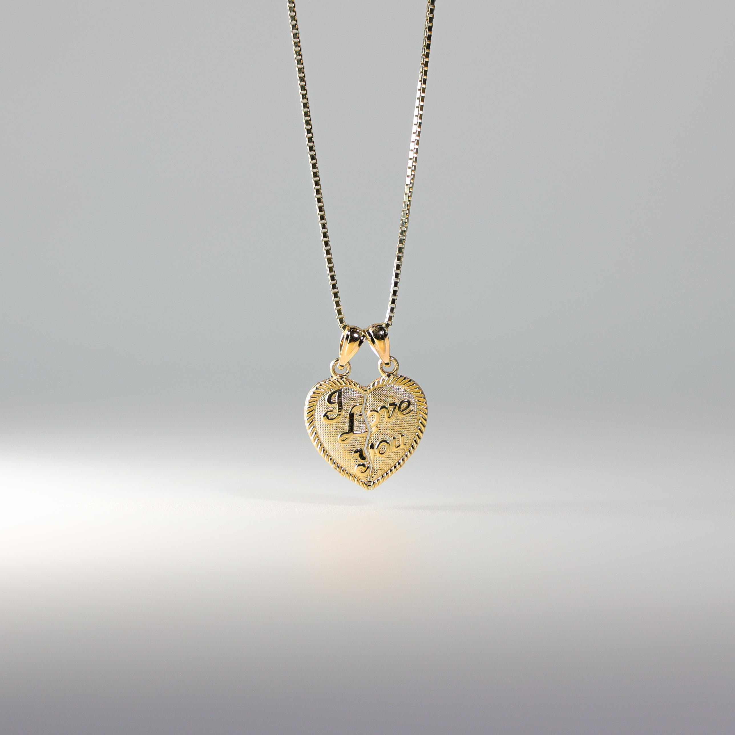 Gold I Love You Two Piece Pendant - Charlie & Co. Jewelry