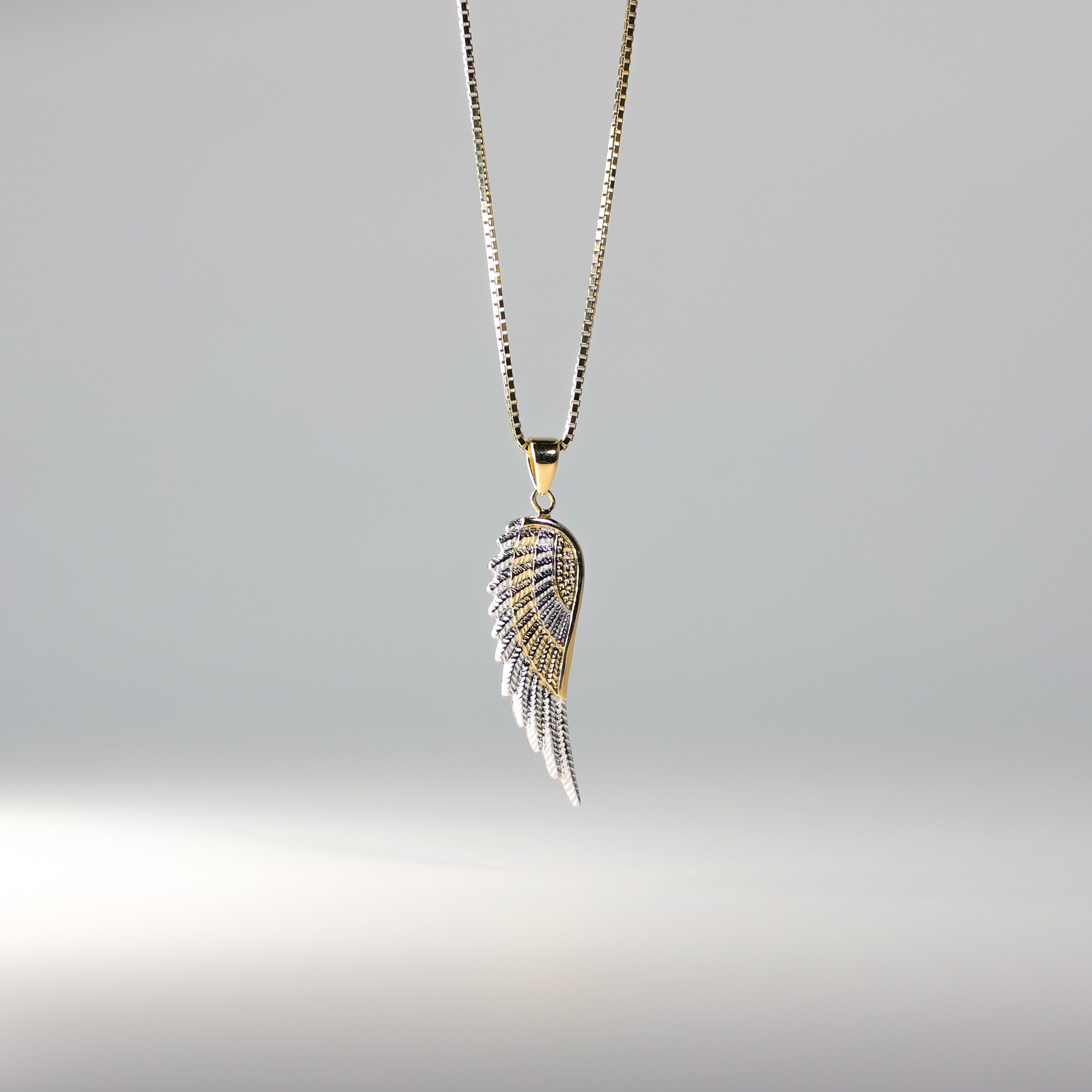 Gold 2 Colors Wing Pendant Model-2330 - Charlie & Co. Jewelry