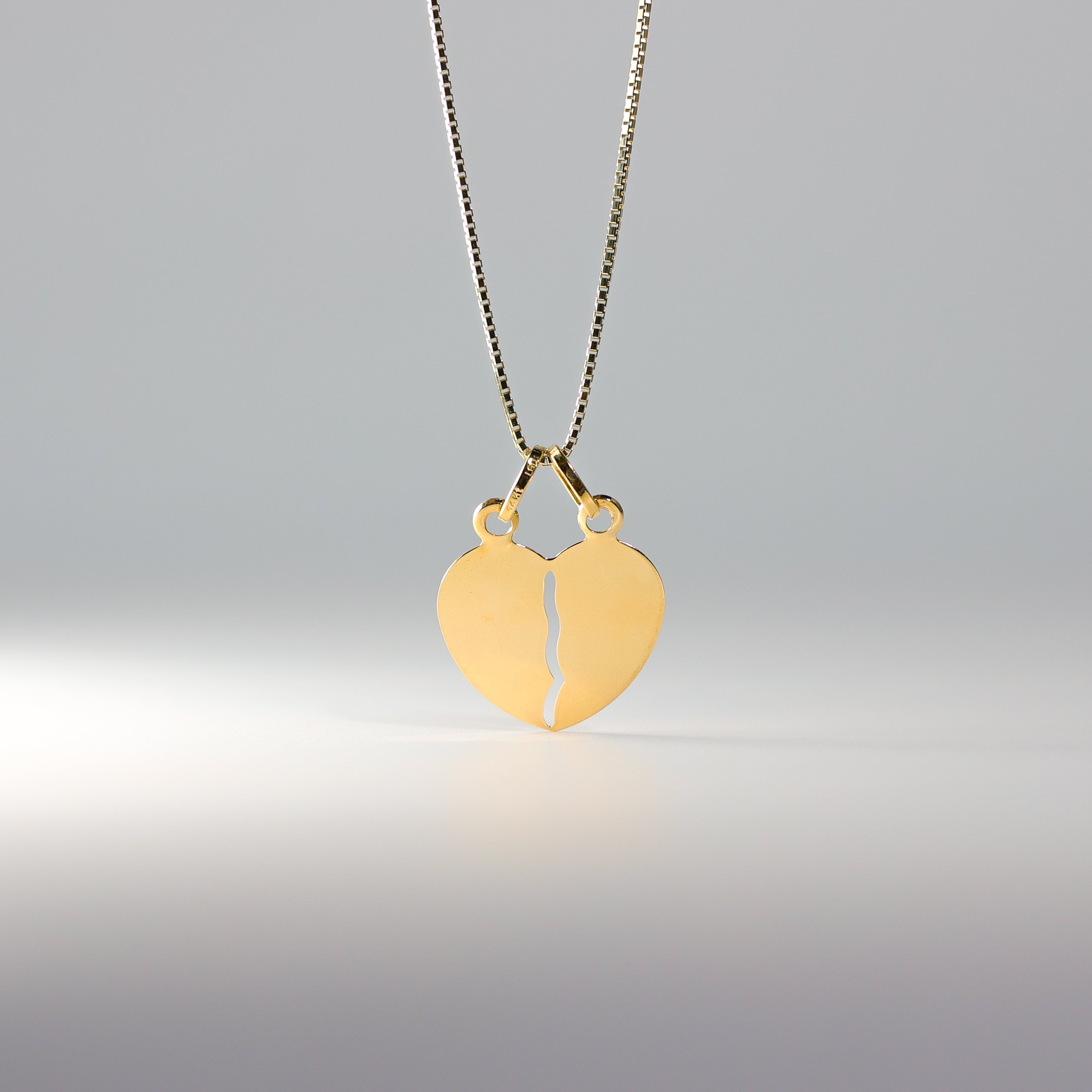 Dainty Gold Breakable Heart Pendant Model-442 - Charlie & Co. Jewelry