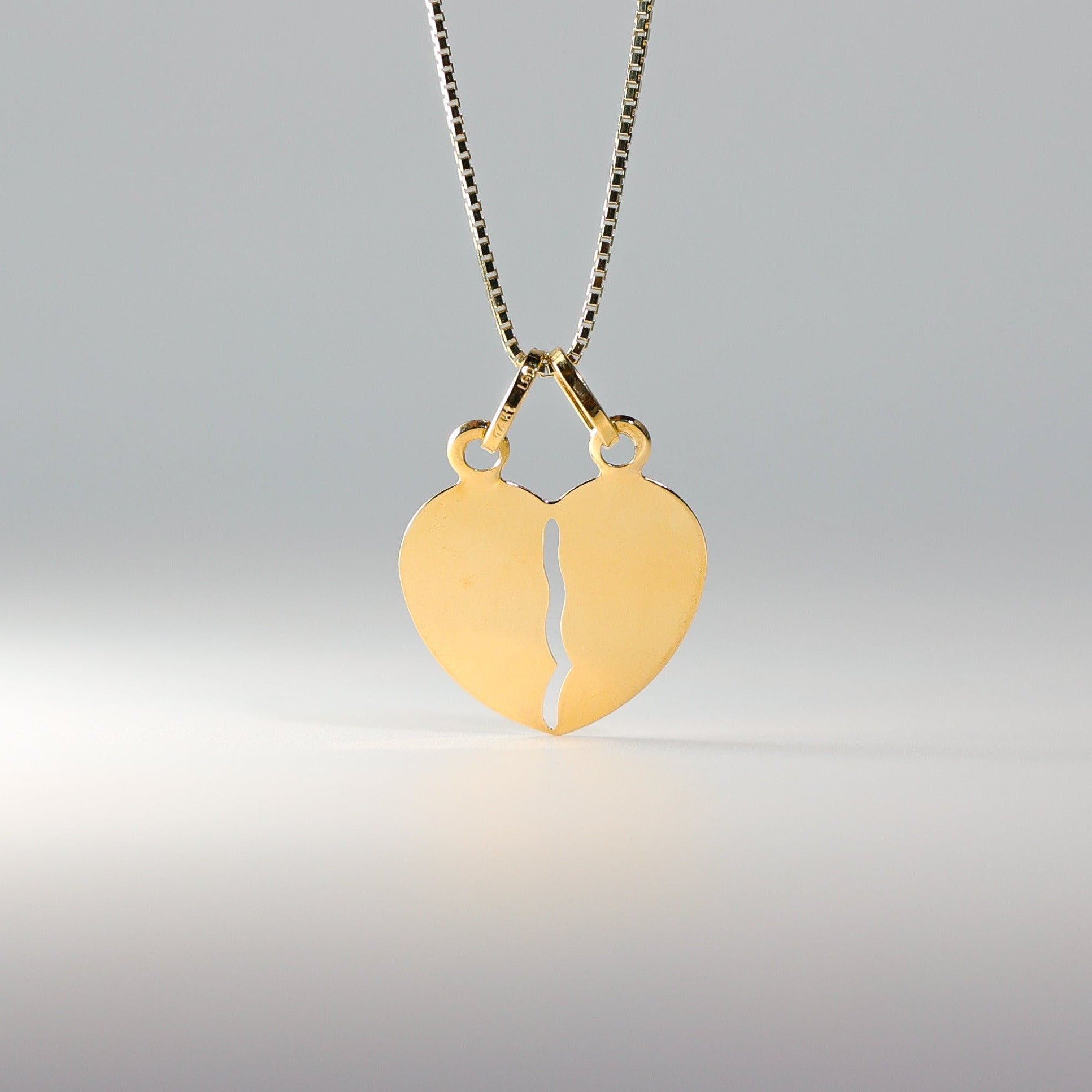 Dainty Gold Breakable Heart Pendant Model-442 - Charlie & Co. Jewelry