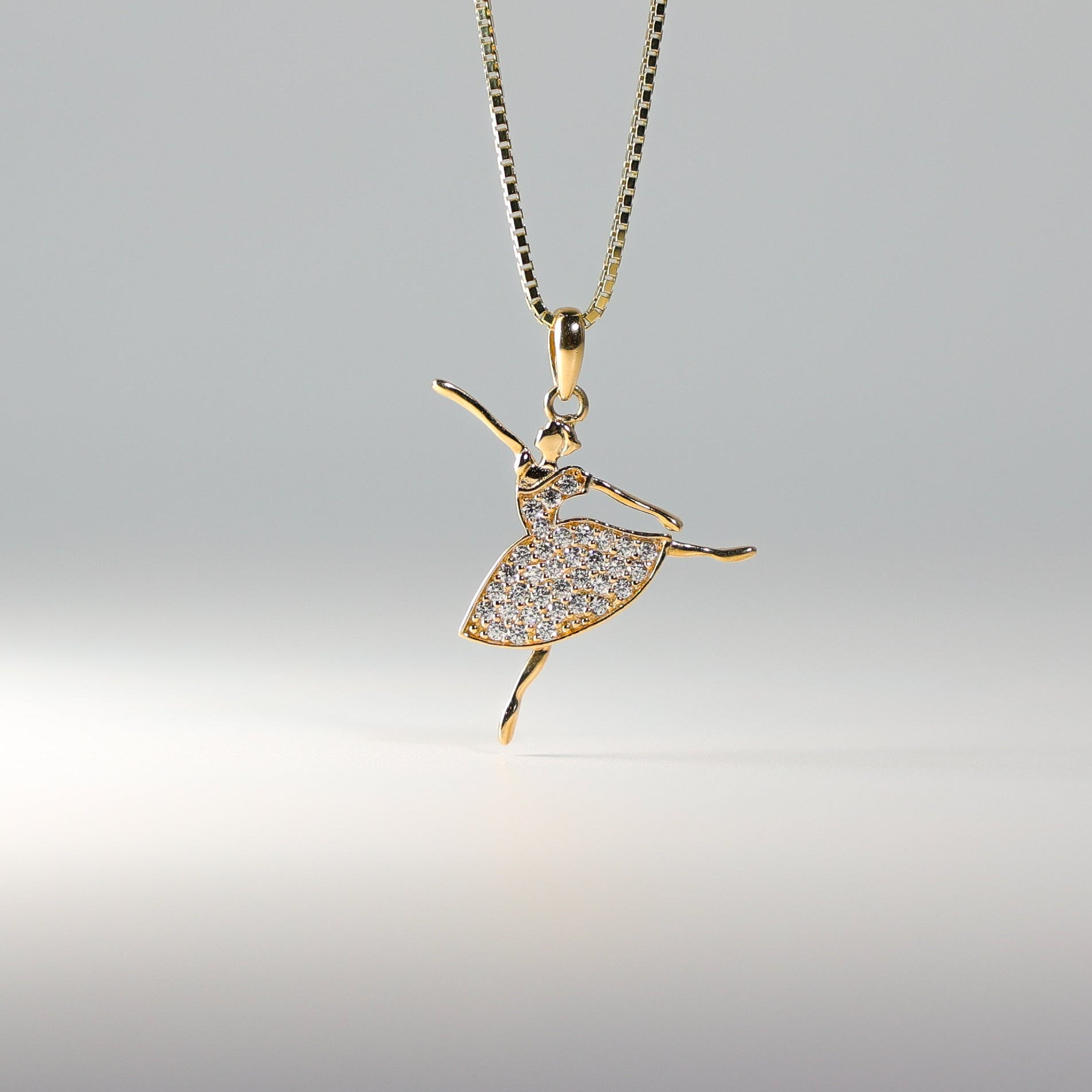 Gold Ballerina Pendant Model-597 - Charlie & Co. Jewelry