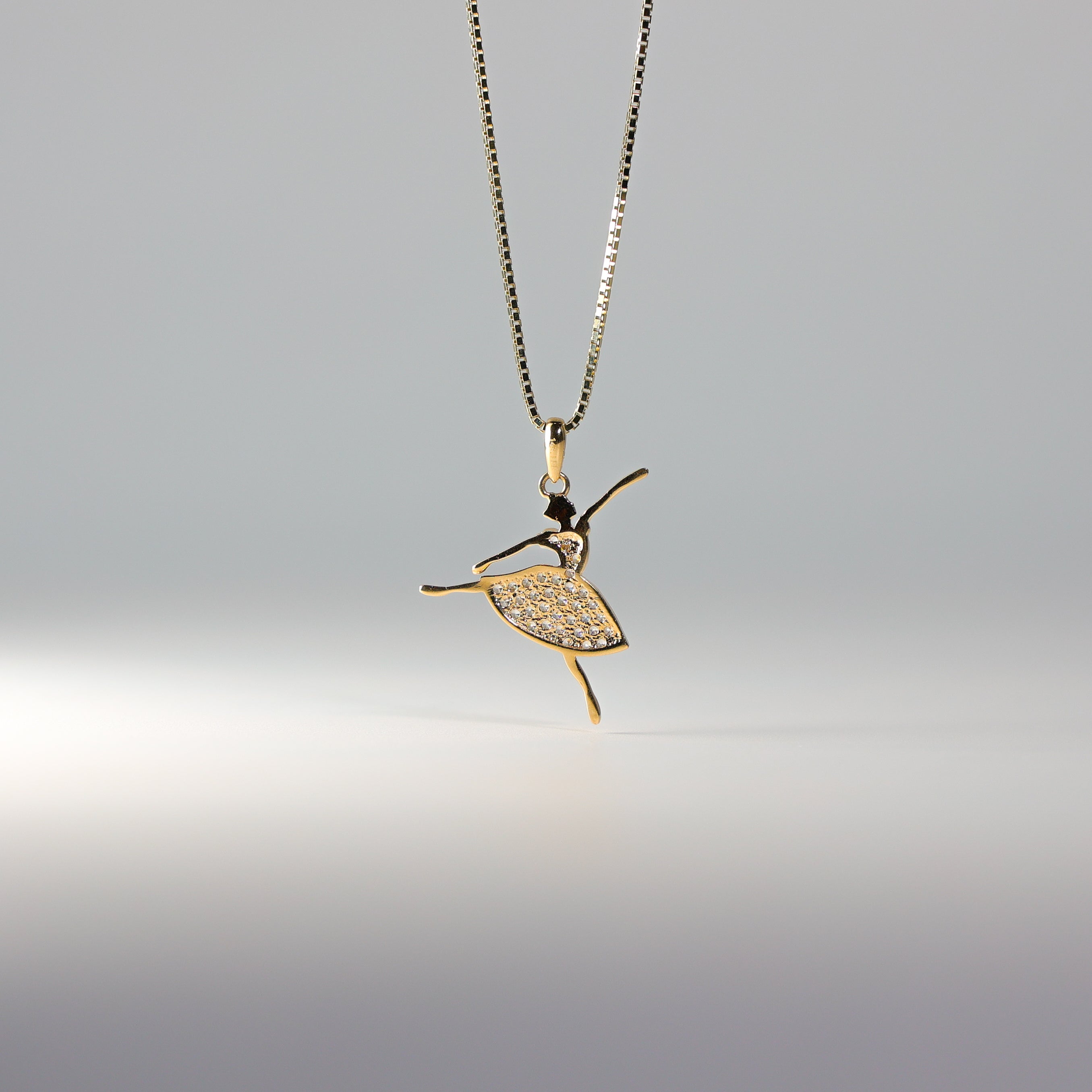 Gold Ballerina Pendant Model-597 - Charlie & Co. Jewelry