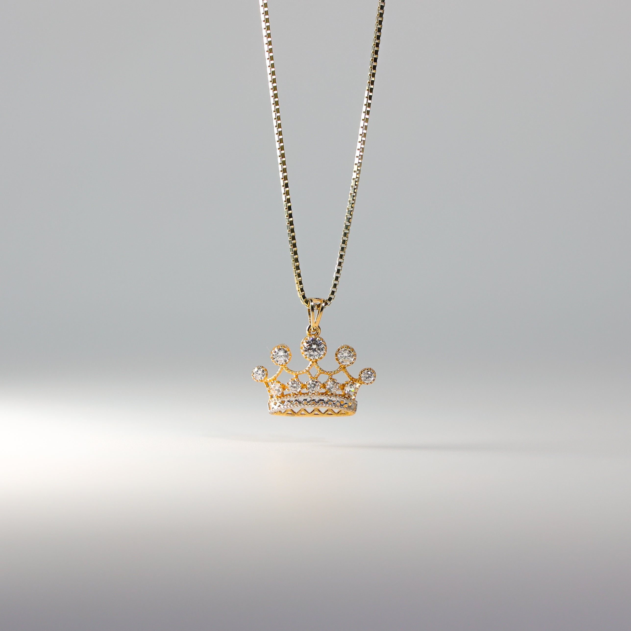 Gold CZ Crown Pendant Model-2149 - Charlie & Co. Jewelry