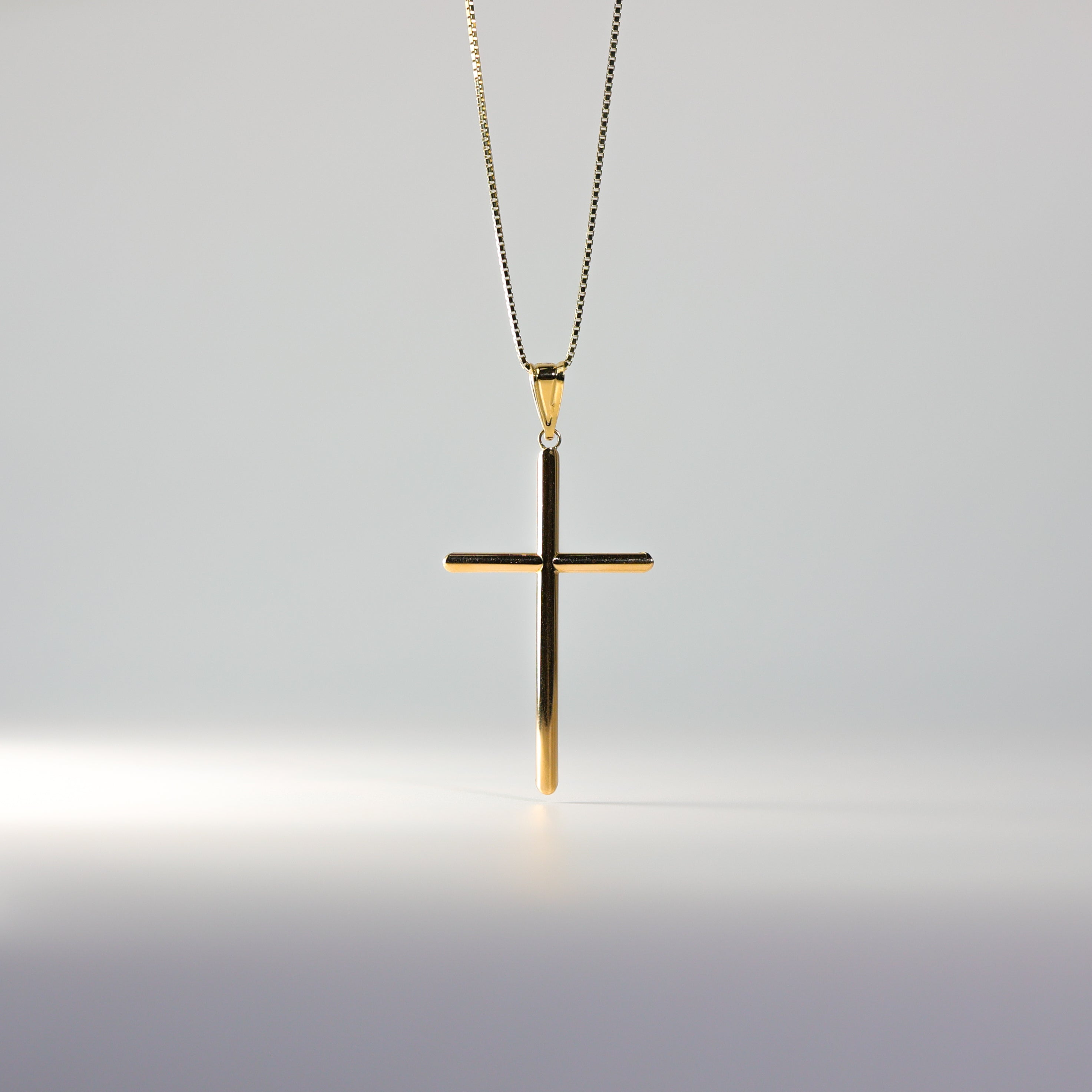 Gold Classic Cross Religious Pendant Model-14 - Charlie & Co. Jewelry