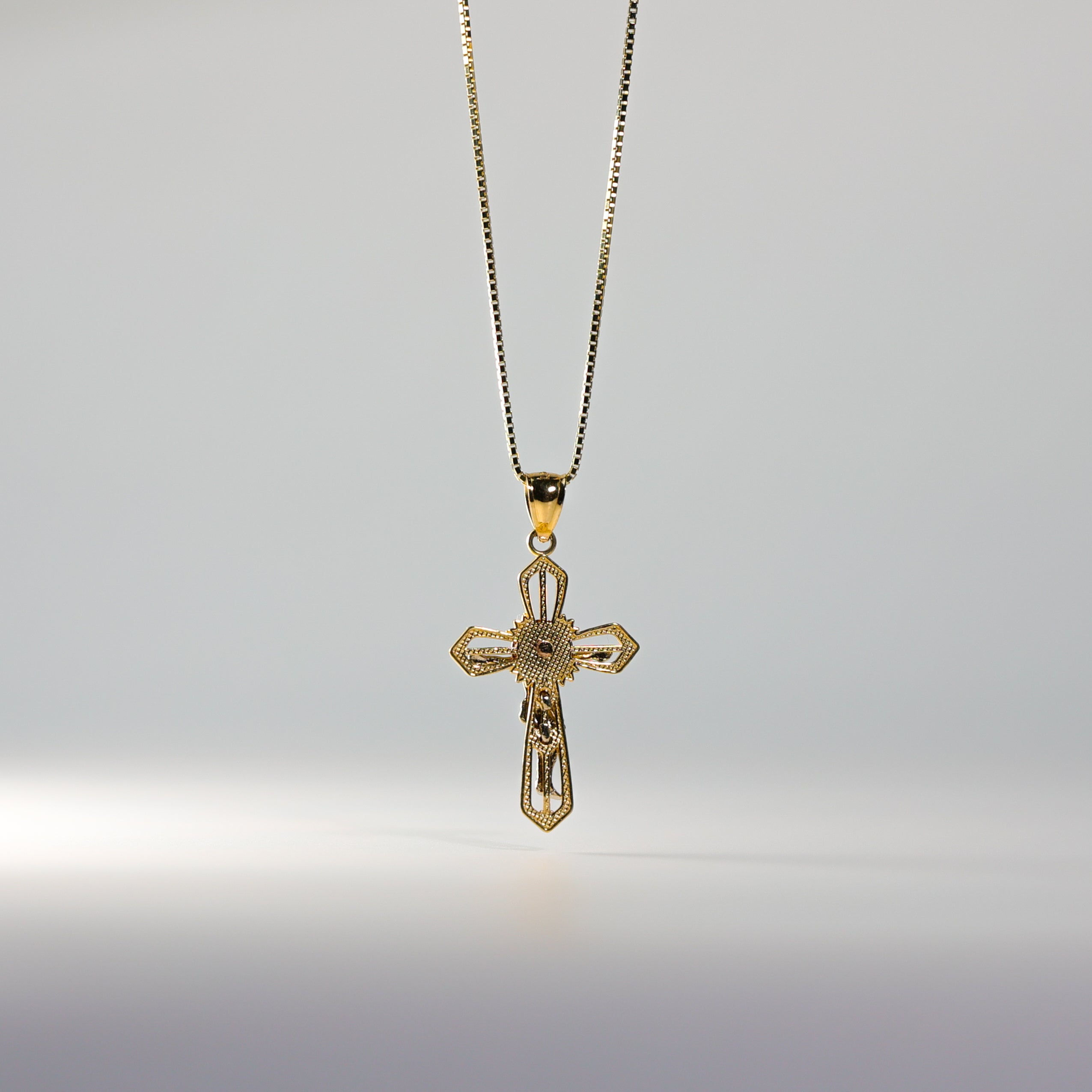 Gold Three-Tones Jesus Crucifix Cross Pendant Model-26 - Charlie & Co. Jewelry