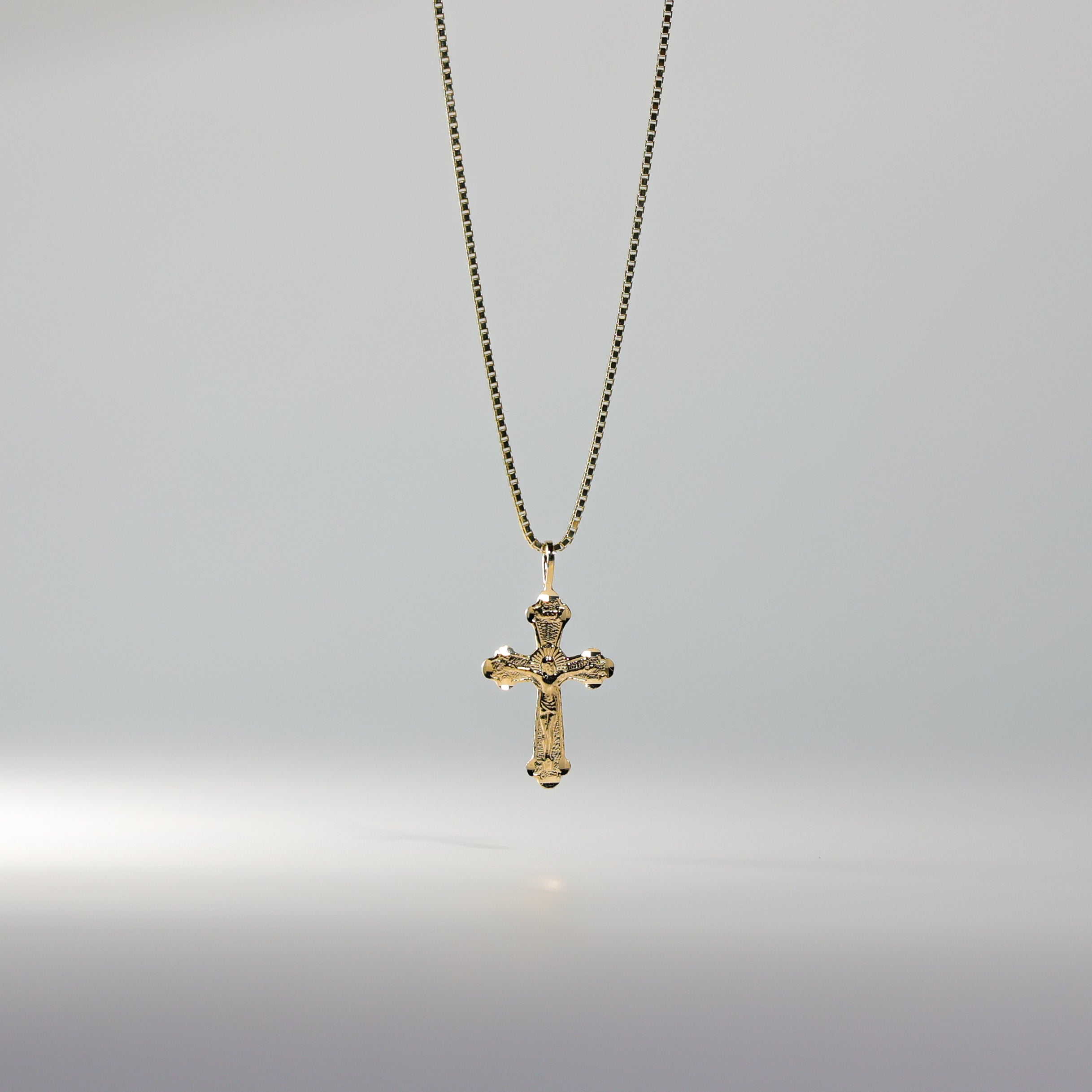Gold Dainty Crucifix Cross Pendant Model-2200 - Charlie & Co. Jewelry