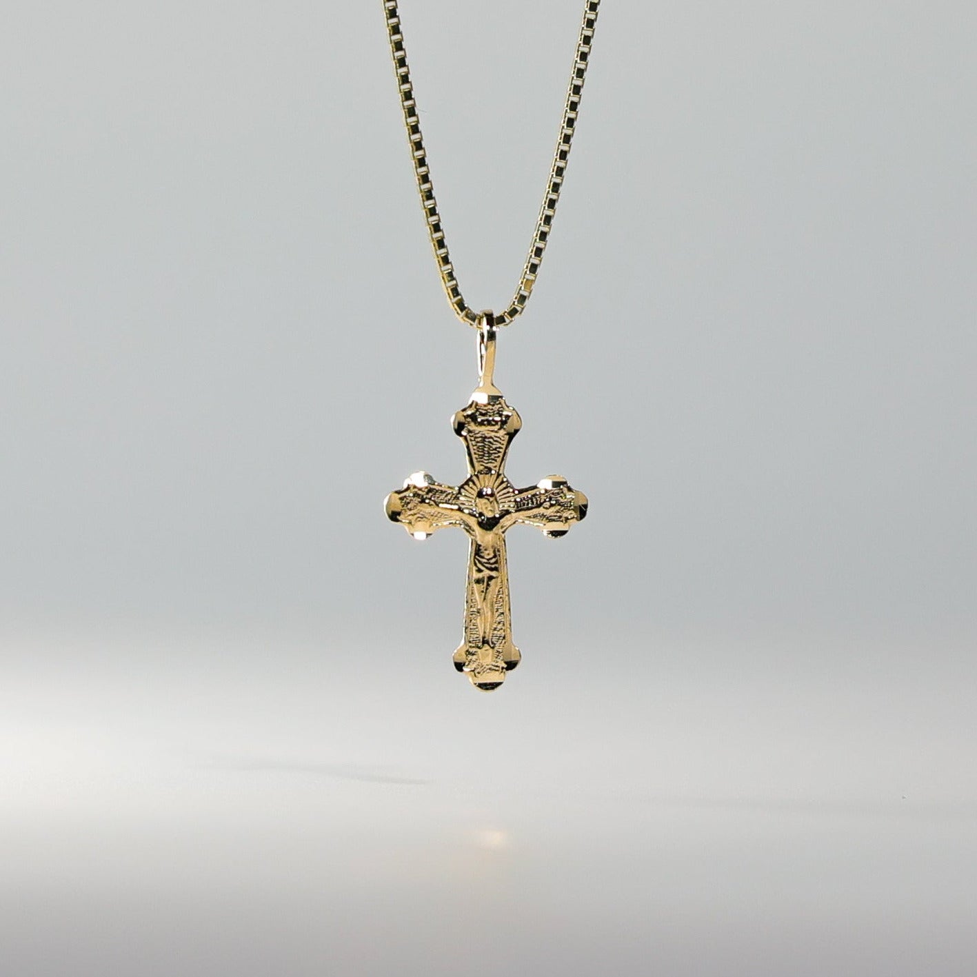 Gold Dainty Crucifix Cross Pendant Model-2200 - Charlie & Co. Jewelry