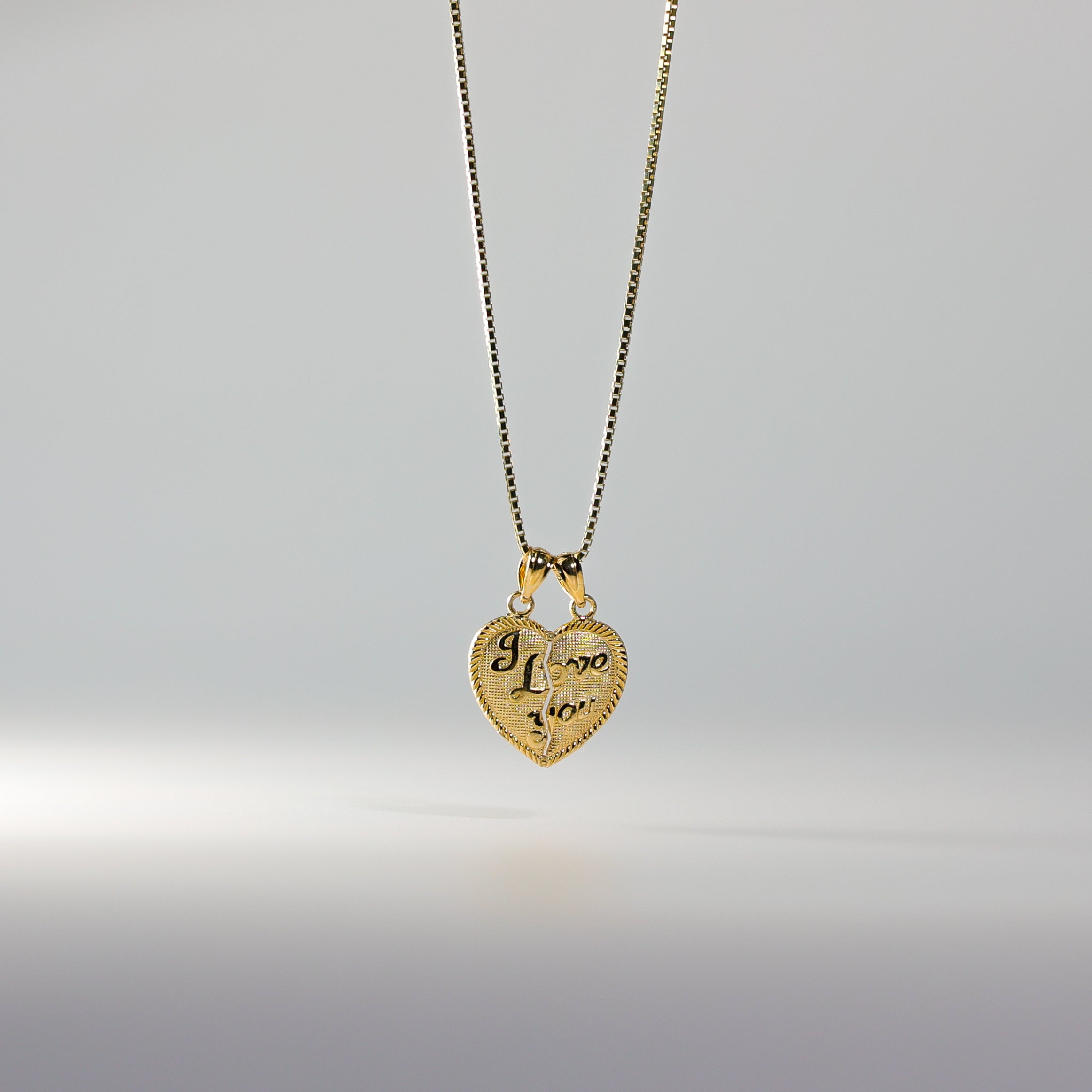 Gold I Love You Two Piece Pendant - Charlie & Co. Jewelry
