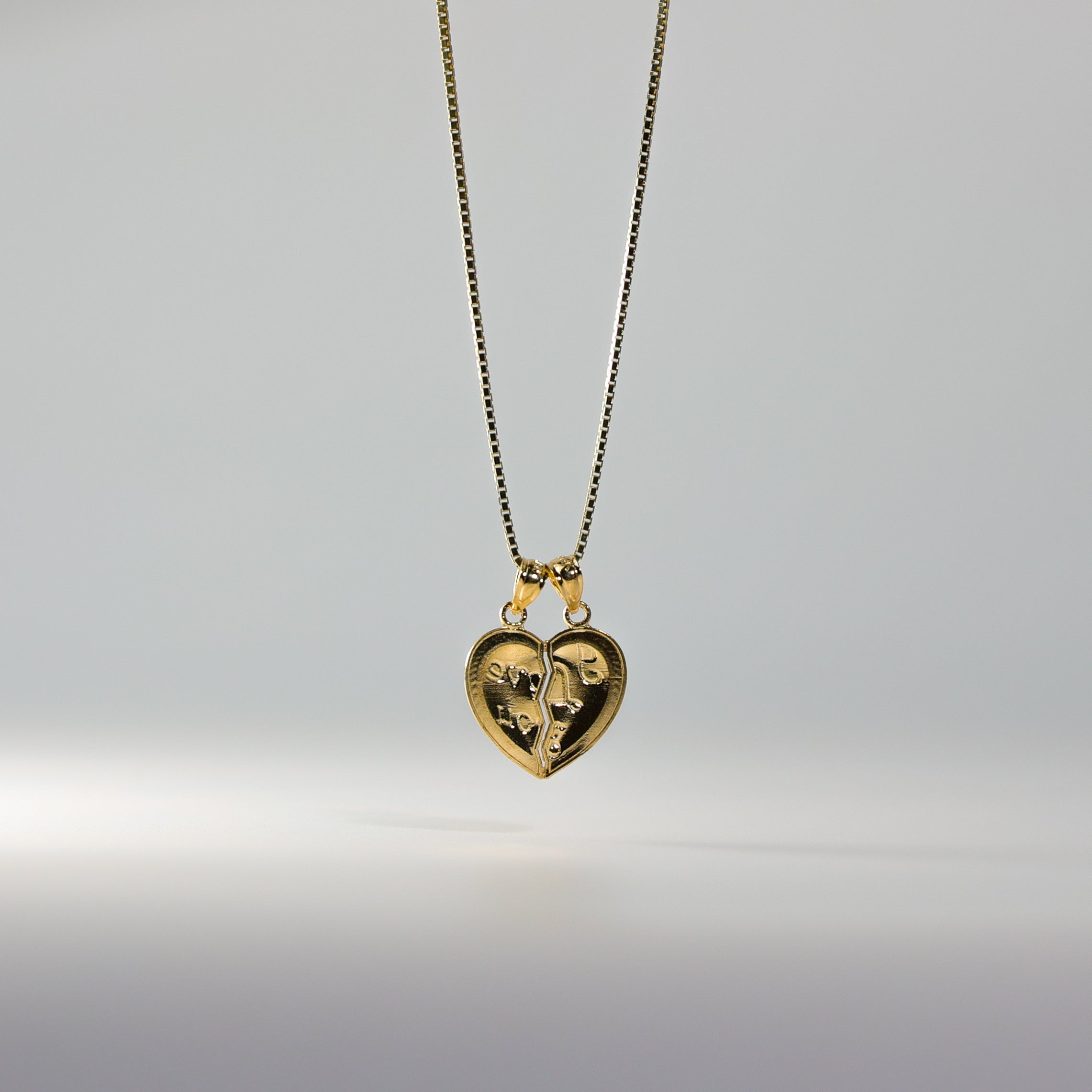 Gold I Love You Two Piece Pendant - Charlie & Co. Jewelry