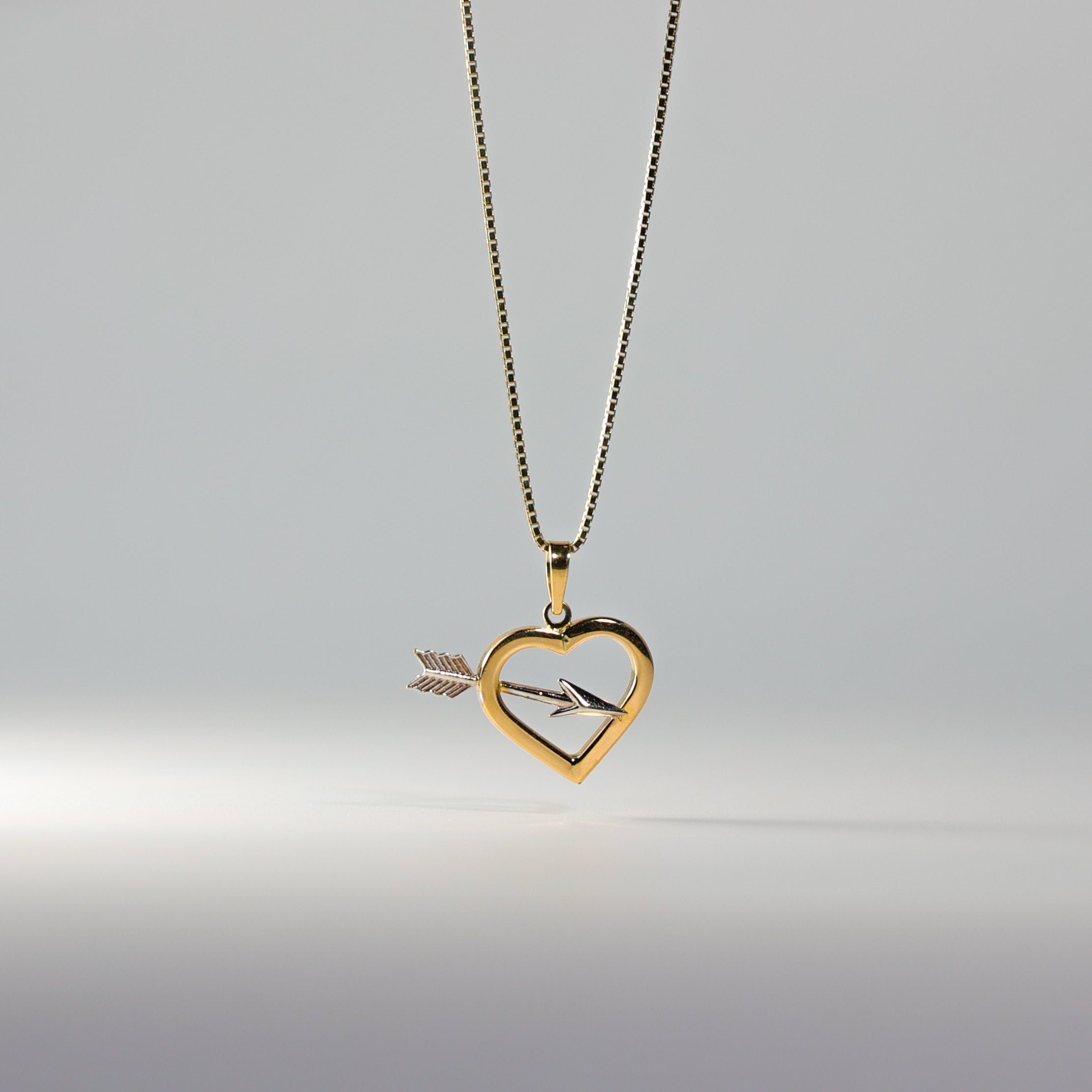Gold 2 Tone Cupid Arrow Pendant Model-2366 - Charlie & Co. Jewelry