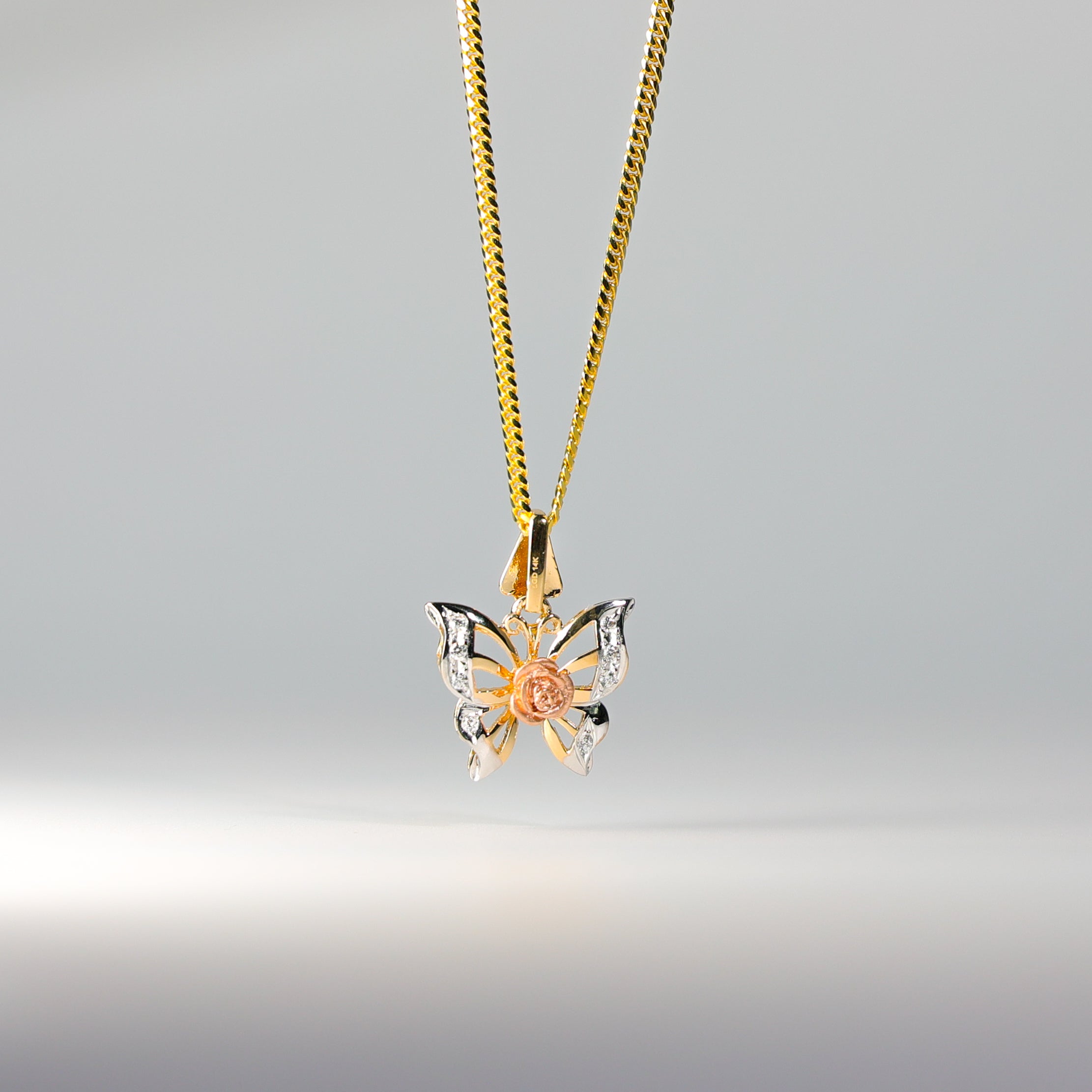 Gold Butterfly Pendant Model-1556 - Charlie & Co. Jewelry