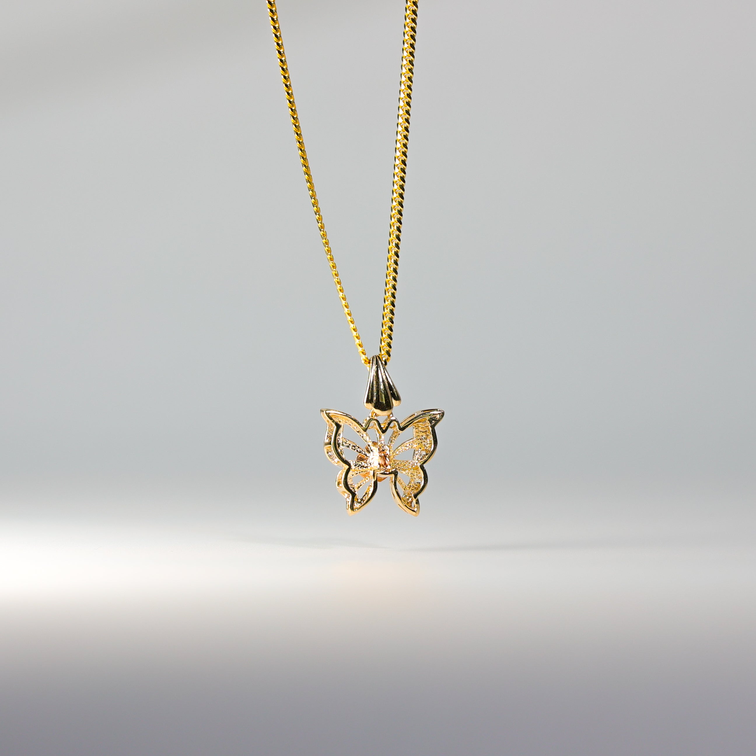 Gold Butterfly Pendant Model-1556 - Charlie & Co. Jewelry