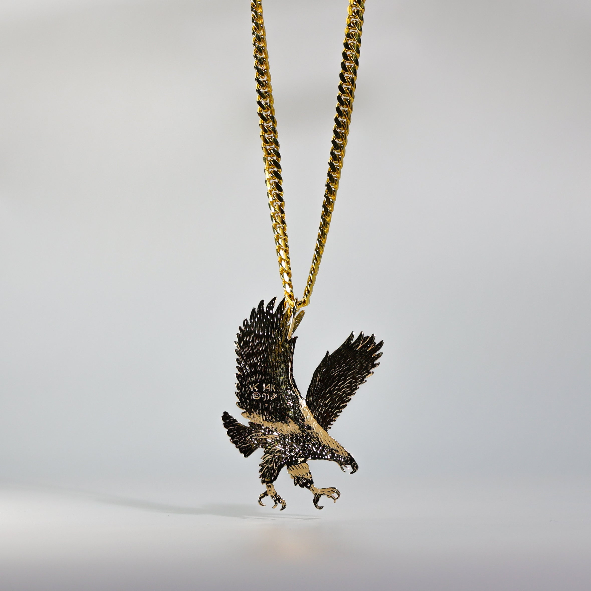 Gold Eagle Pendant Model-1591 - Charlie & Co. Jewelry