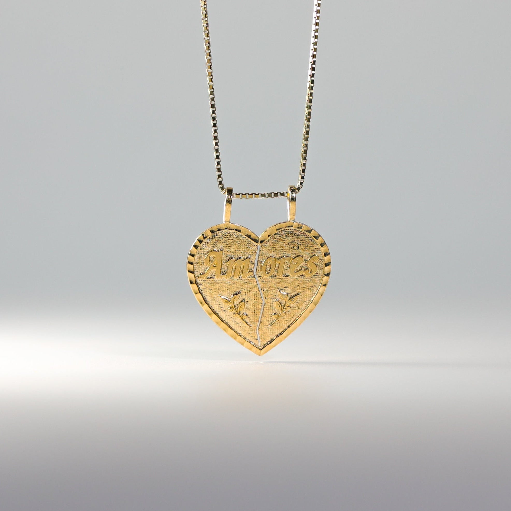 Gold Amores Heart 2 Piece Pendant Model-1810 - Charlie & Co. Jewelry
