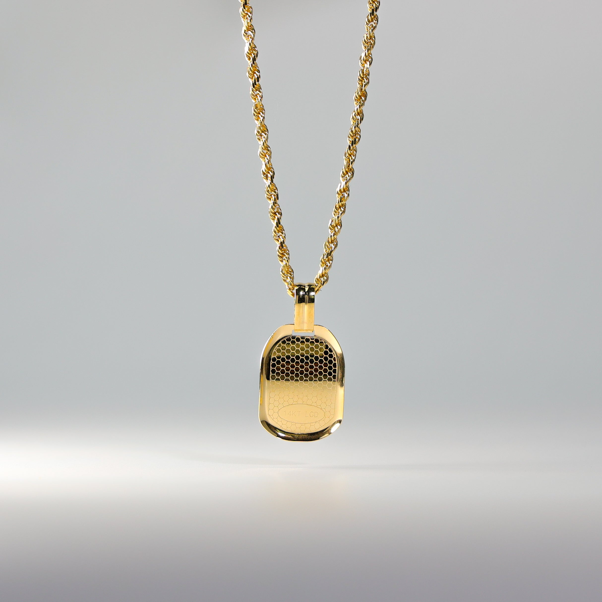 Gold St. Jude Enamel Pendant Model-0166 - Charlie & Co. Jewelry