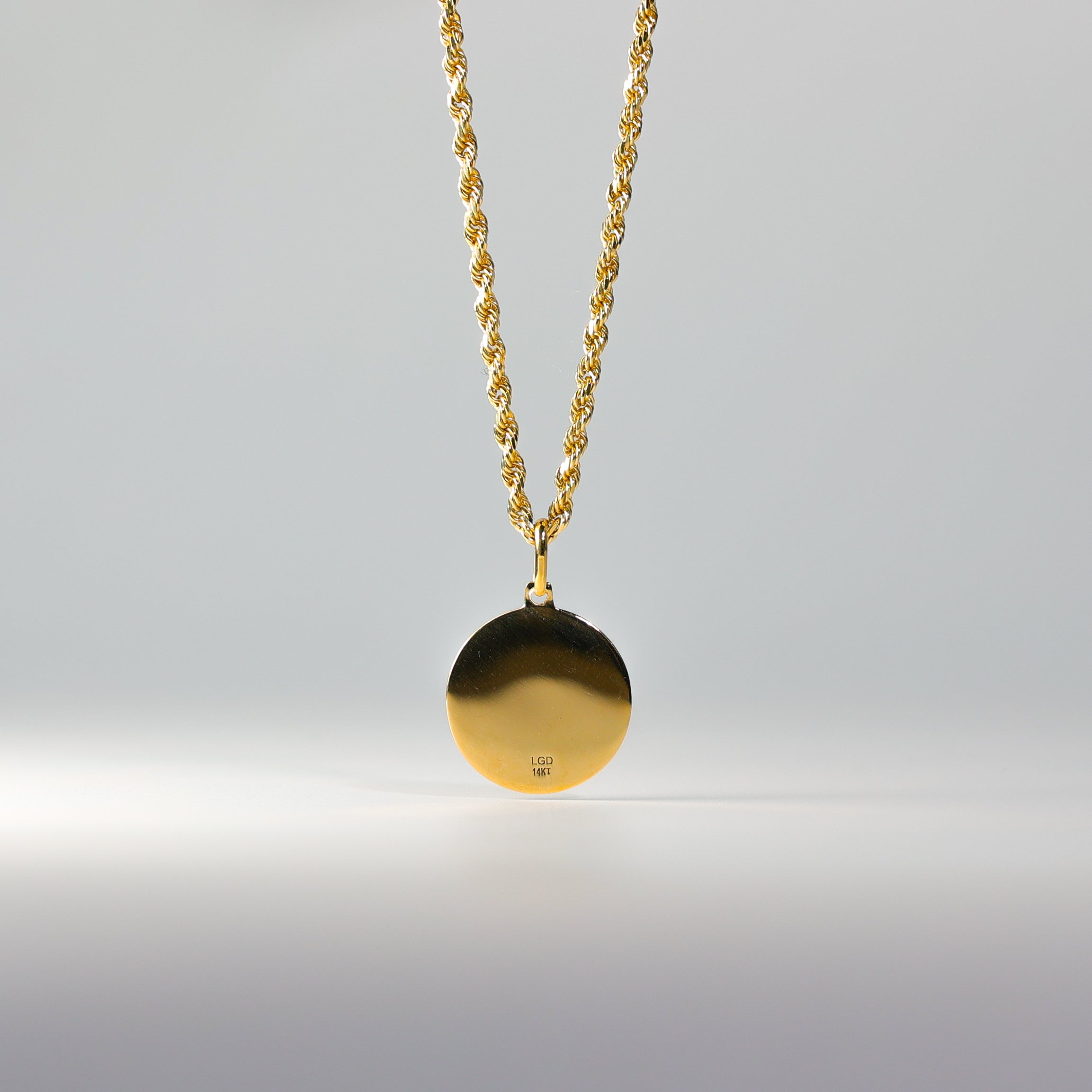 Gold St. Jude Round Medal Pendant Model-0279 - Charlie & Co. Jewelry