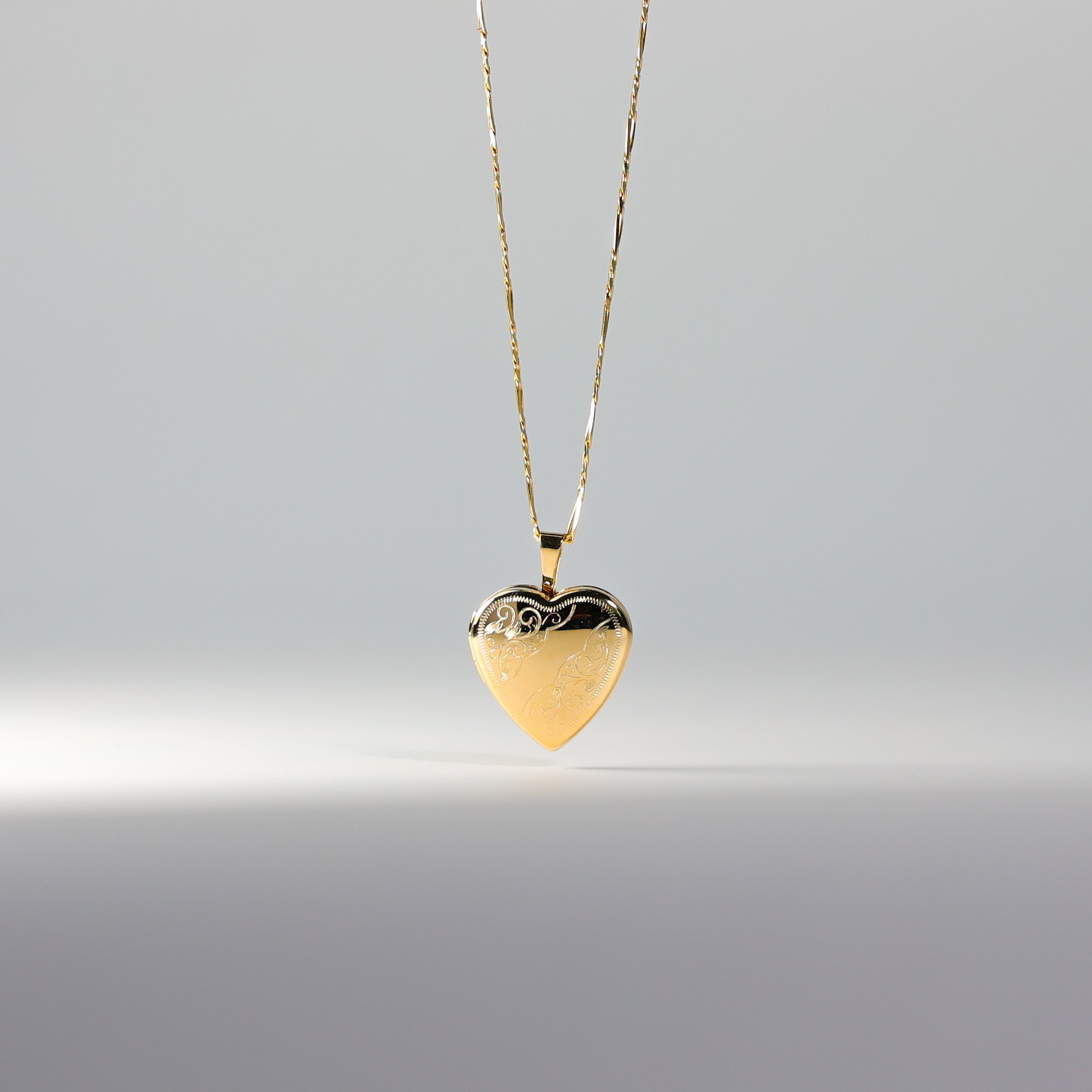 Gold Heart Locket Pendant Model-2038 - Charlie & Co. Jewelry