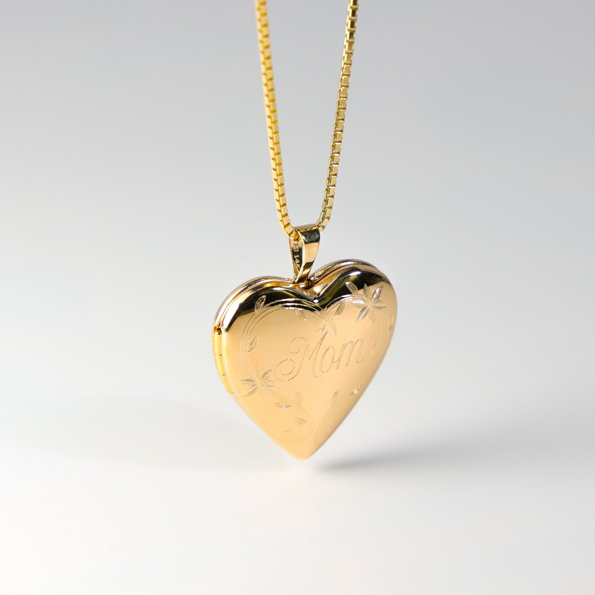 Gold Heart Locket Pendant Model-2027 - Charlie & Co. Jewelry