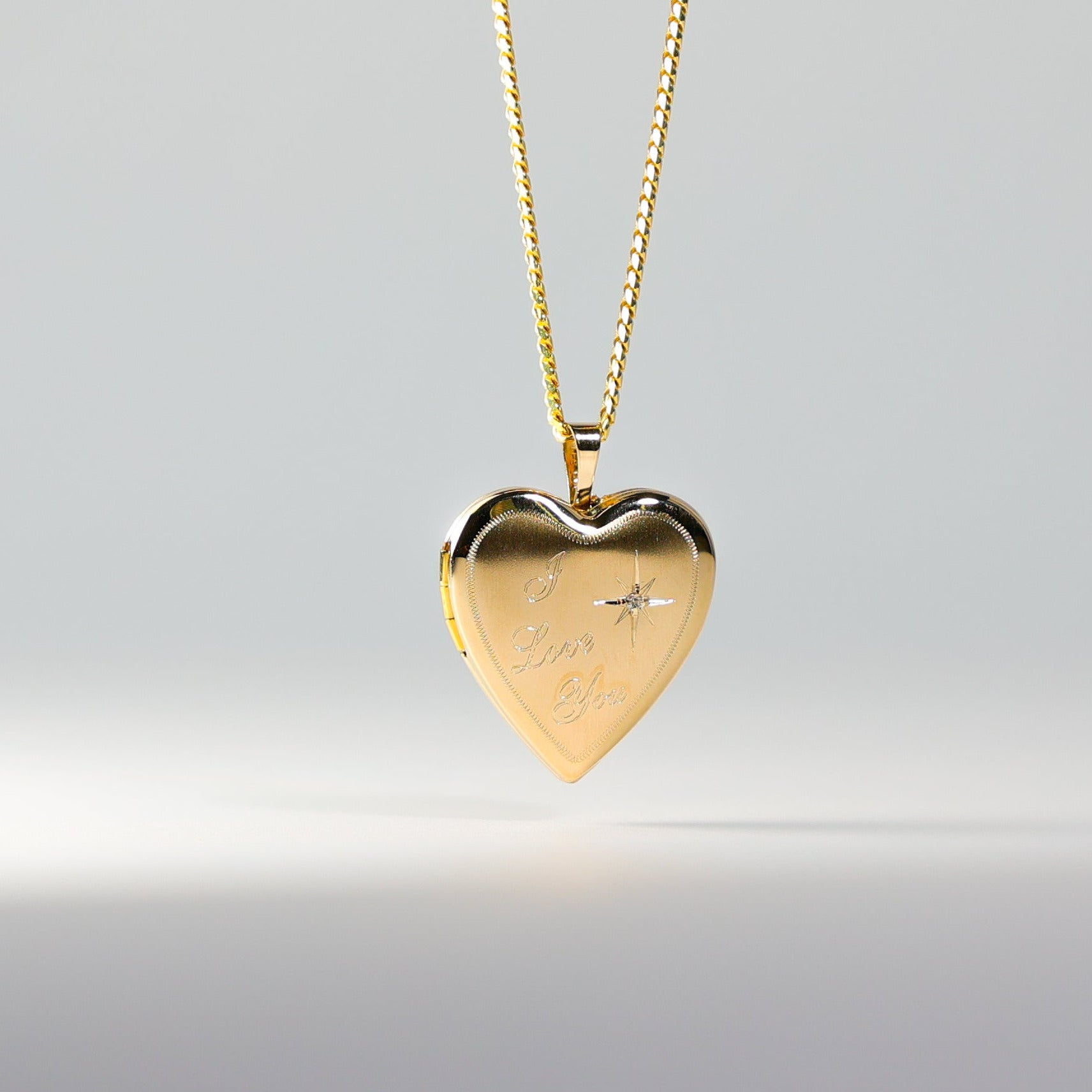 Gold Heart Locket Pendant Model-2029 - Charlie & Co. Jewelry