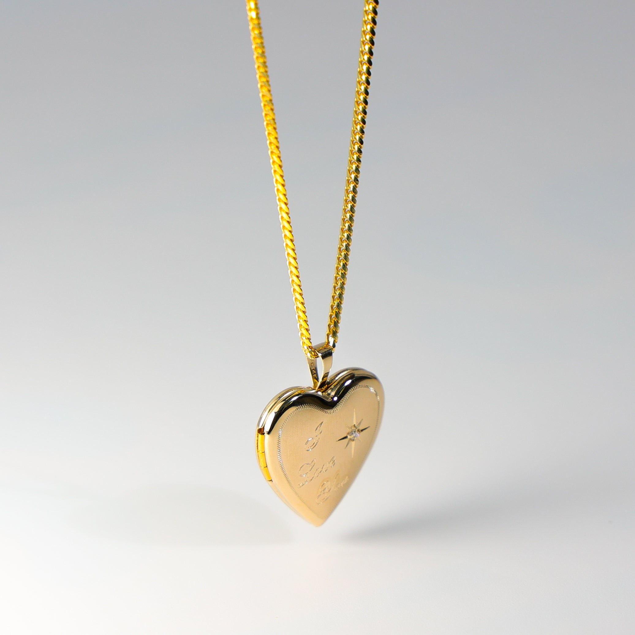 Gold Heart Locket Pendant Model-2029 - Charlie & Co. Jewelry