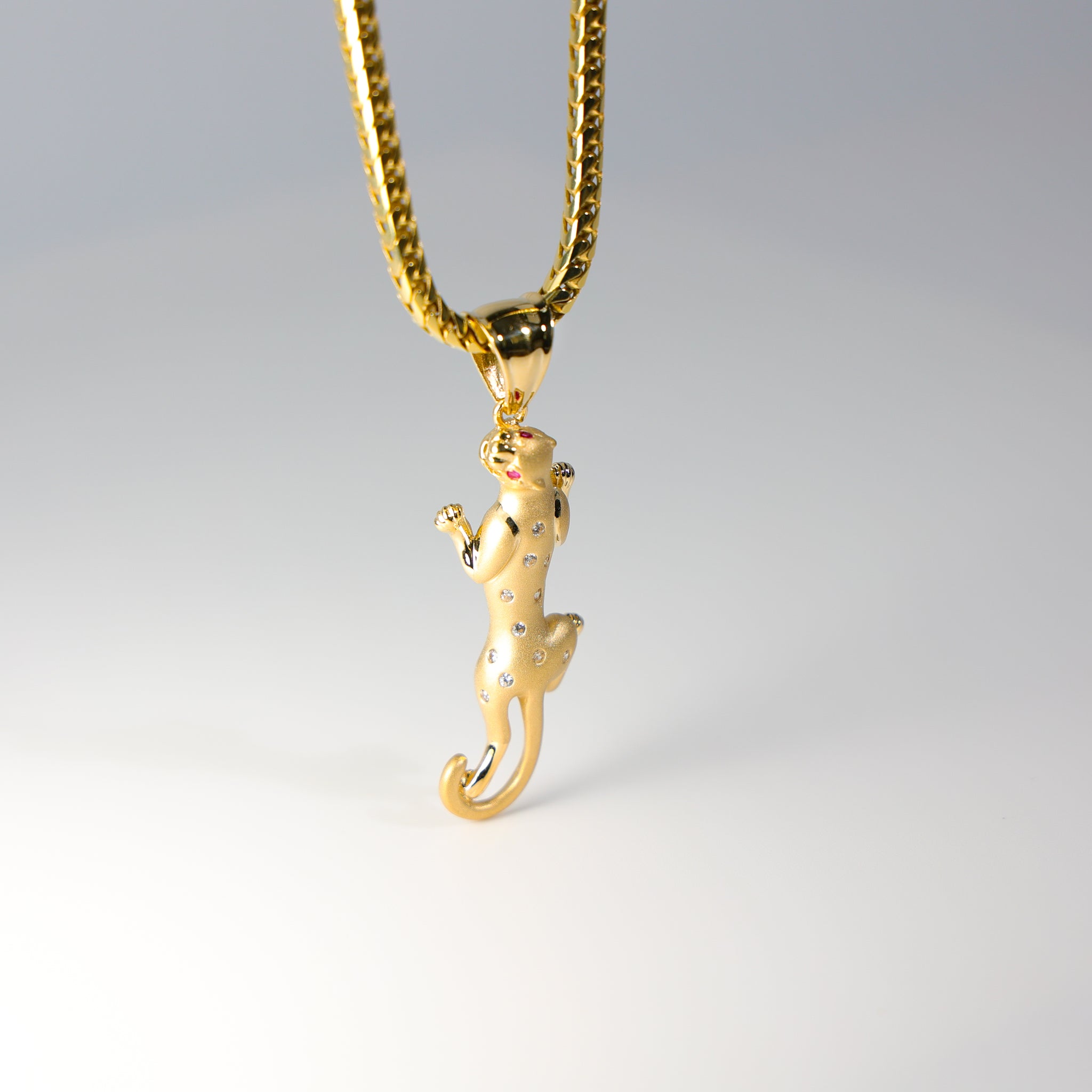 14K Gold Large Panther Pendant Model 1530 Charlie Jewelry