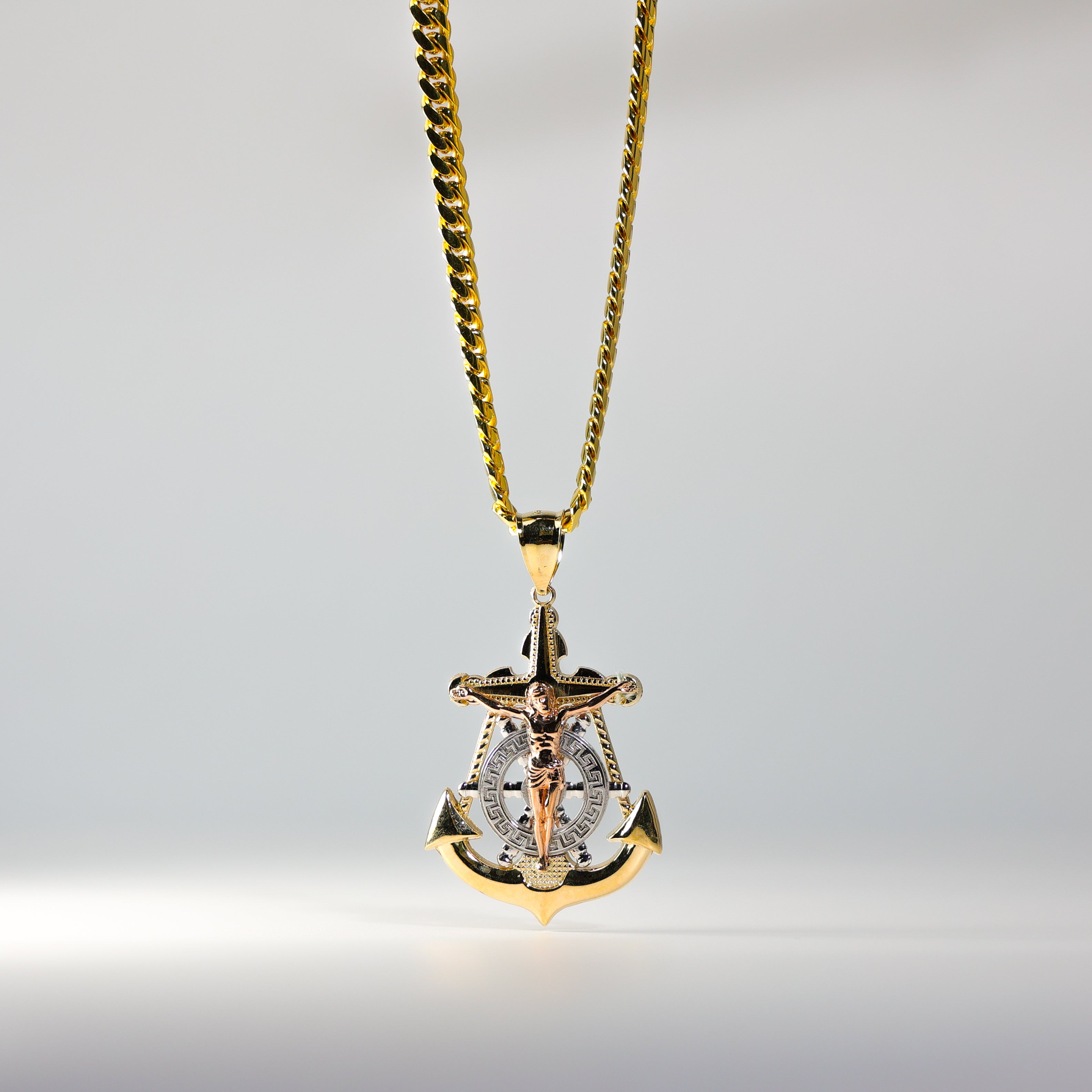 Gold Mariner Religious Crucifix Pendant Model-1207 - Charlie & Co. Jewelry