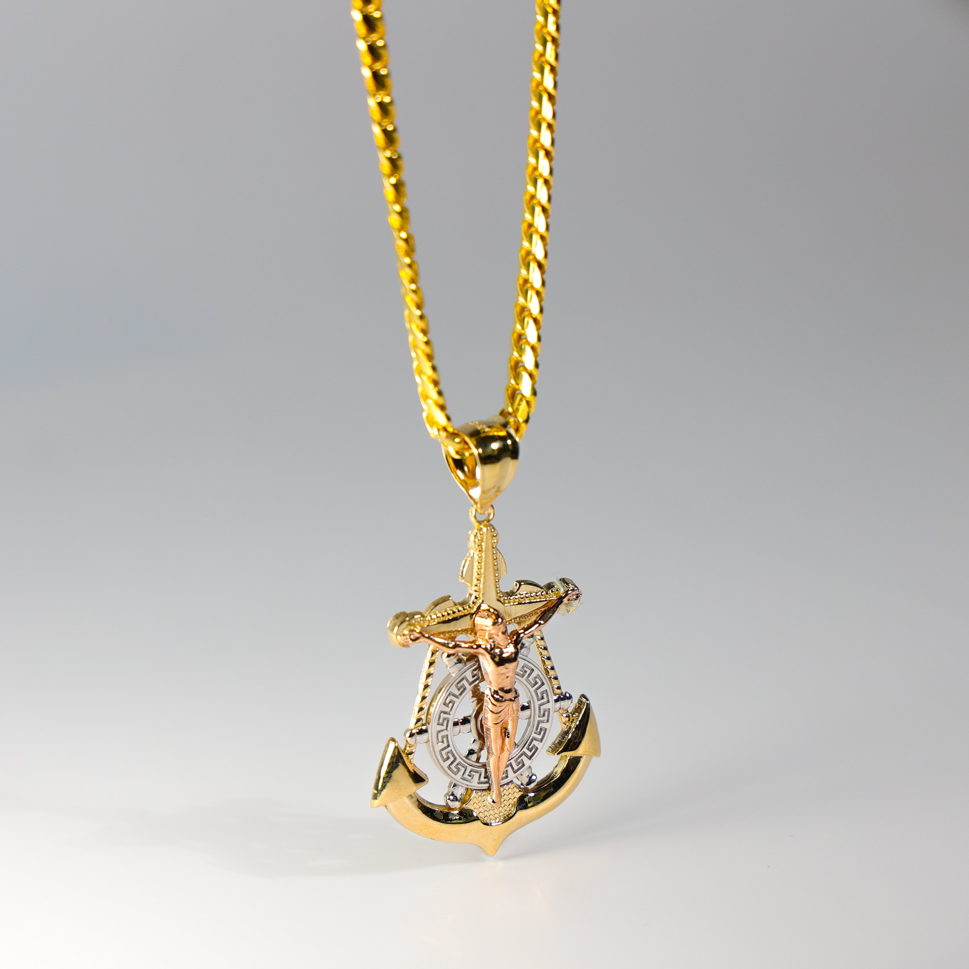 Gold Mariner Religious Crucifix Pendant Model-1207 - Charlie & Co. Jewelry