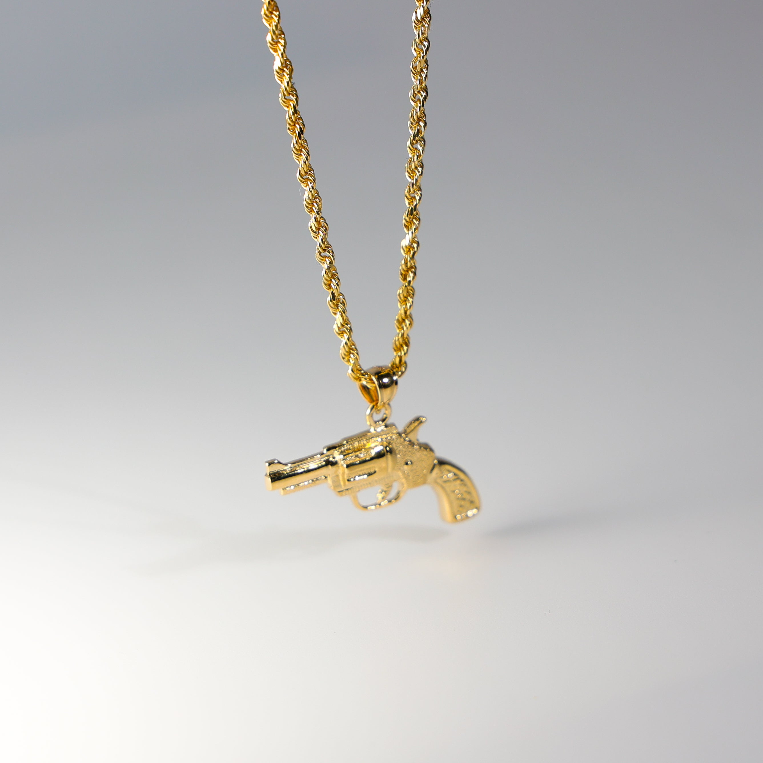 Gold Pistol Gun Pendant Model-1578 - Charlie & Co. Jewelry