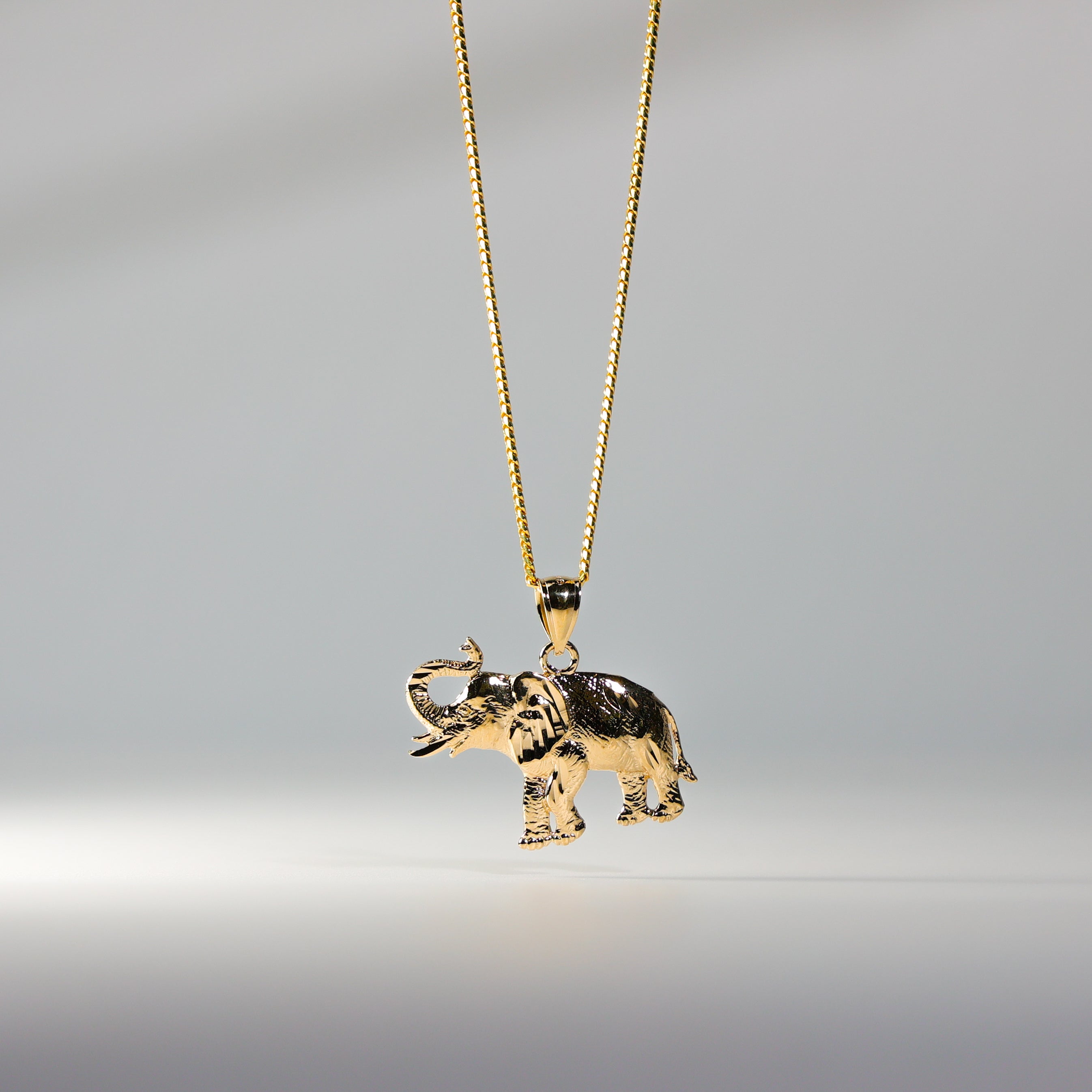 Gold Elephant Pendant Model-2338 - Charlie & Co. Jewelry