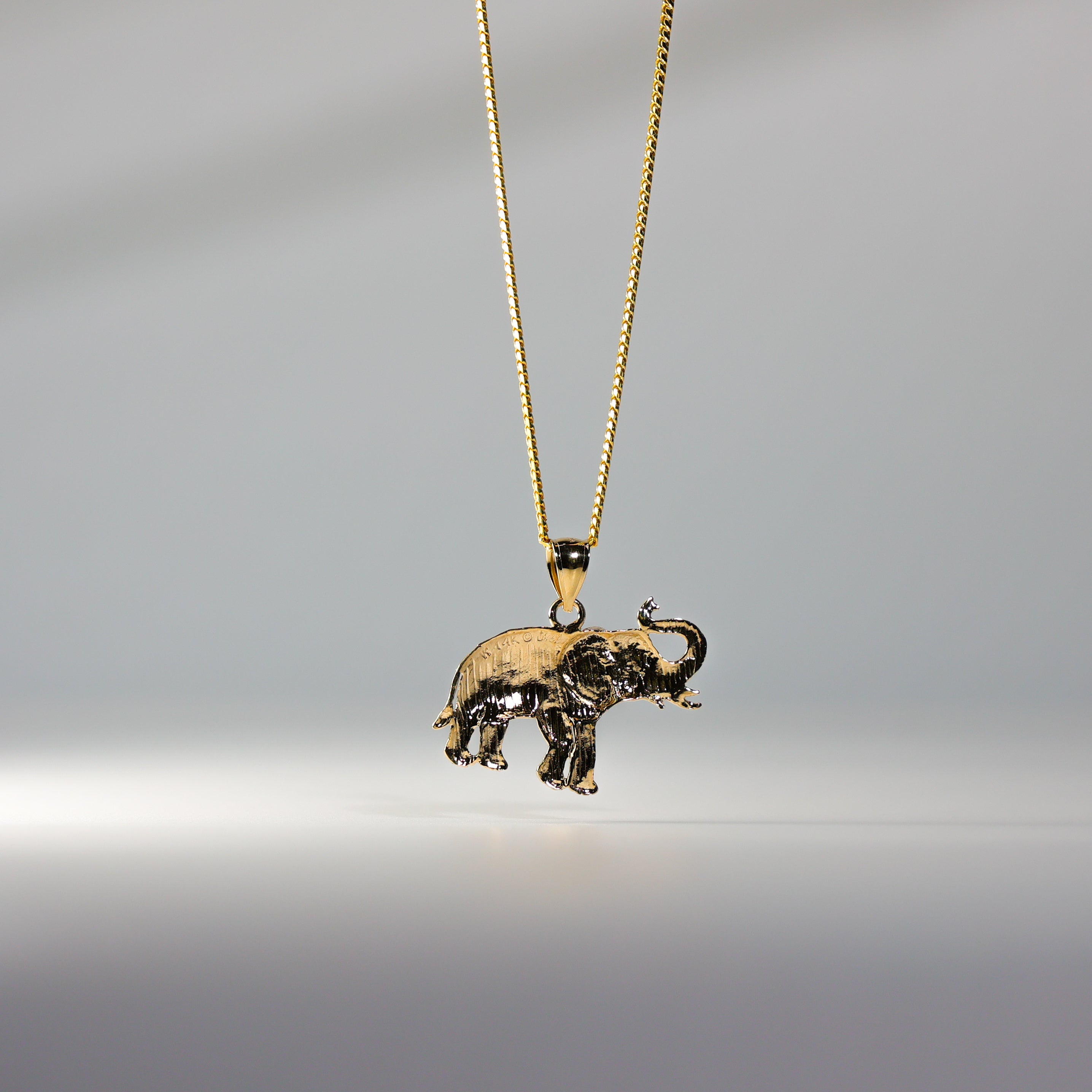 Gold Elephant Pendant Model-2338 - Charlie & Co. Jewelry