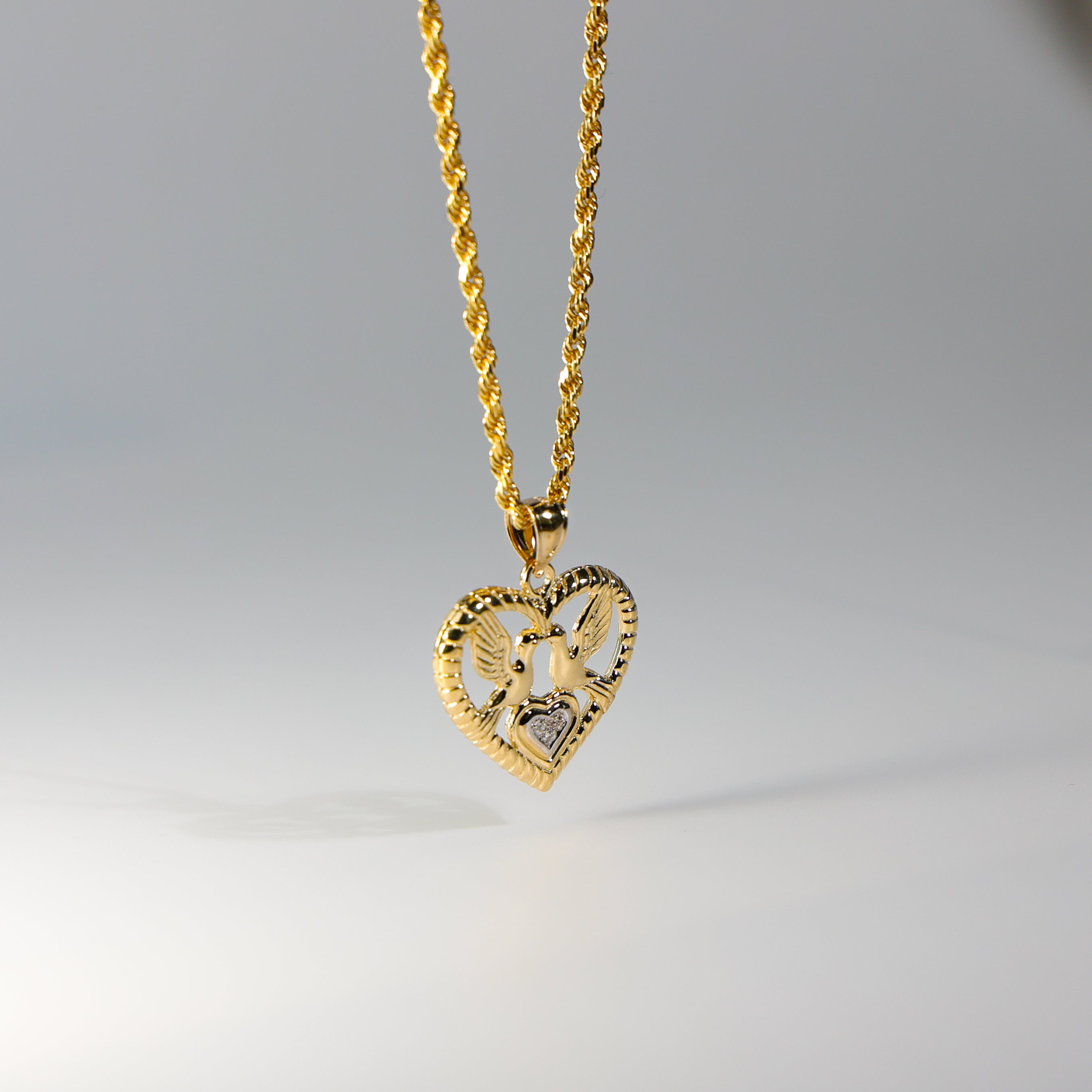 Gold Holy Spirit Dove Pendant Model-1499 - Charlie & Co. Jewelry