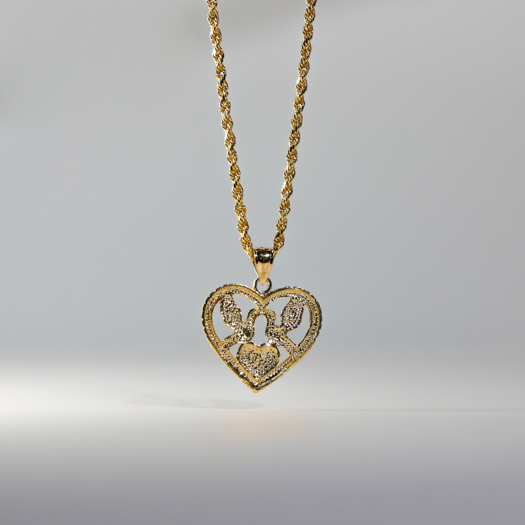 Gold Holy Spirit Dove Pendant Model-1499 - Charlie & Co. Jewelry