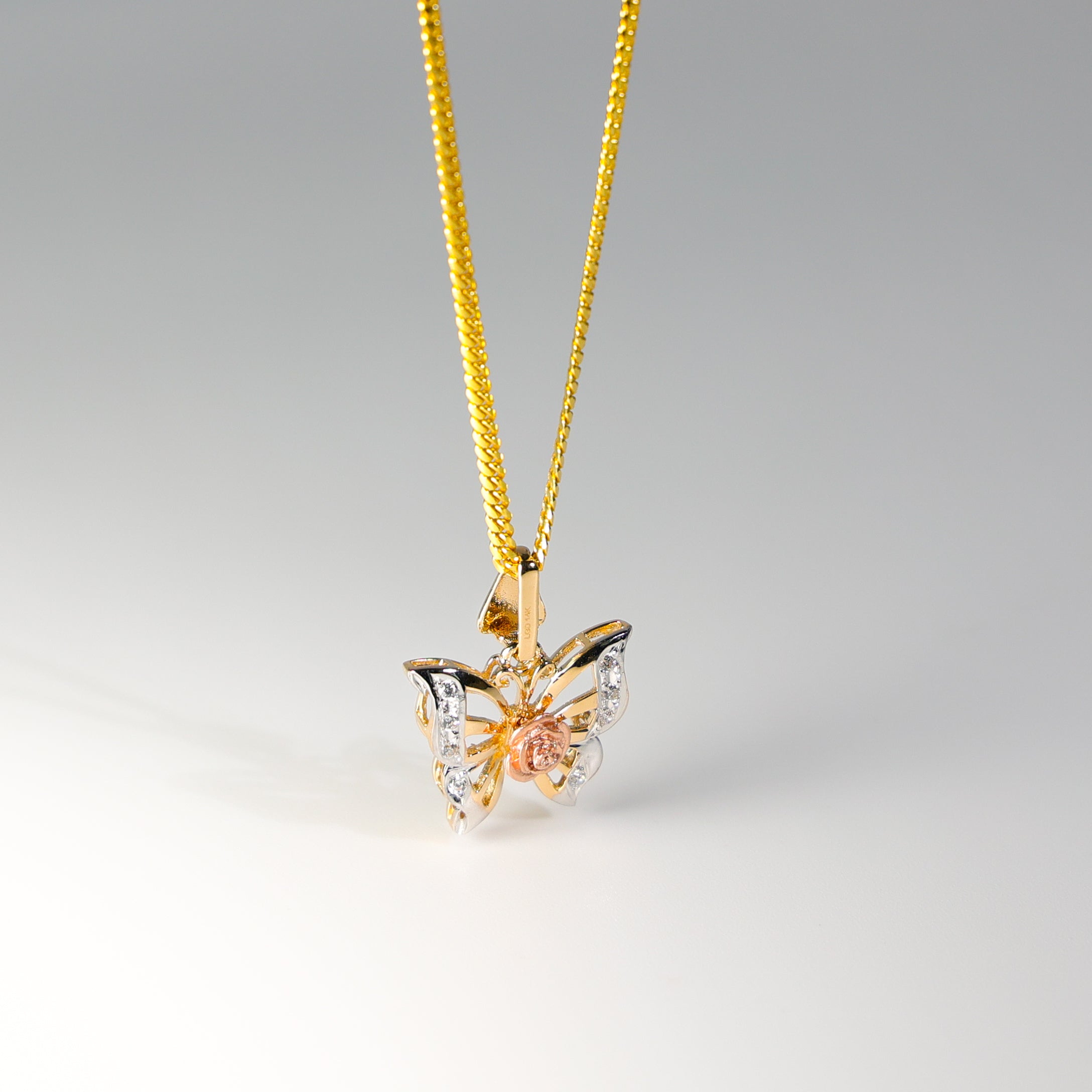 Gold Butterfly Pendant Model-1556 - Charlie & Co. Jewelry