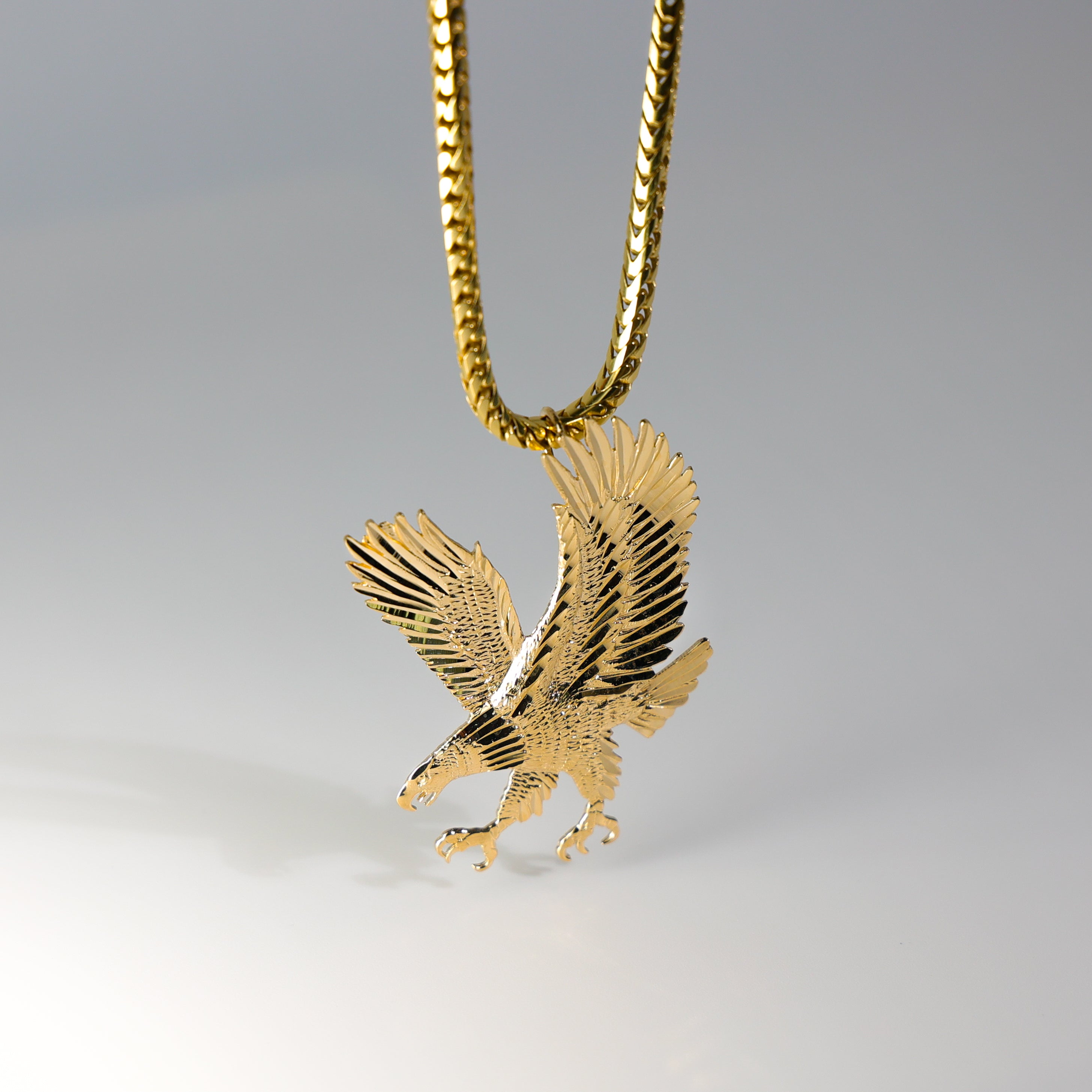 Gold Eagle Pendant Model-1591 - Charlie & Co. Jewelry