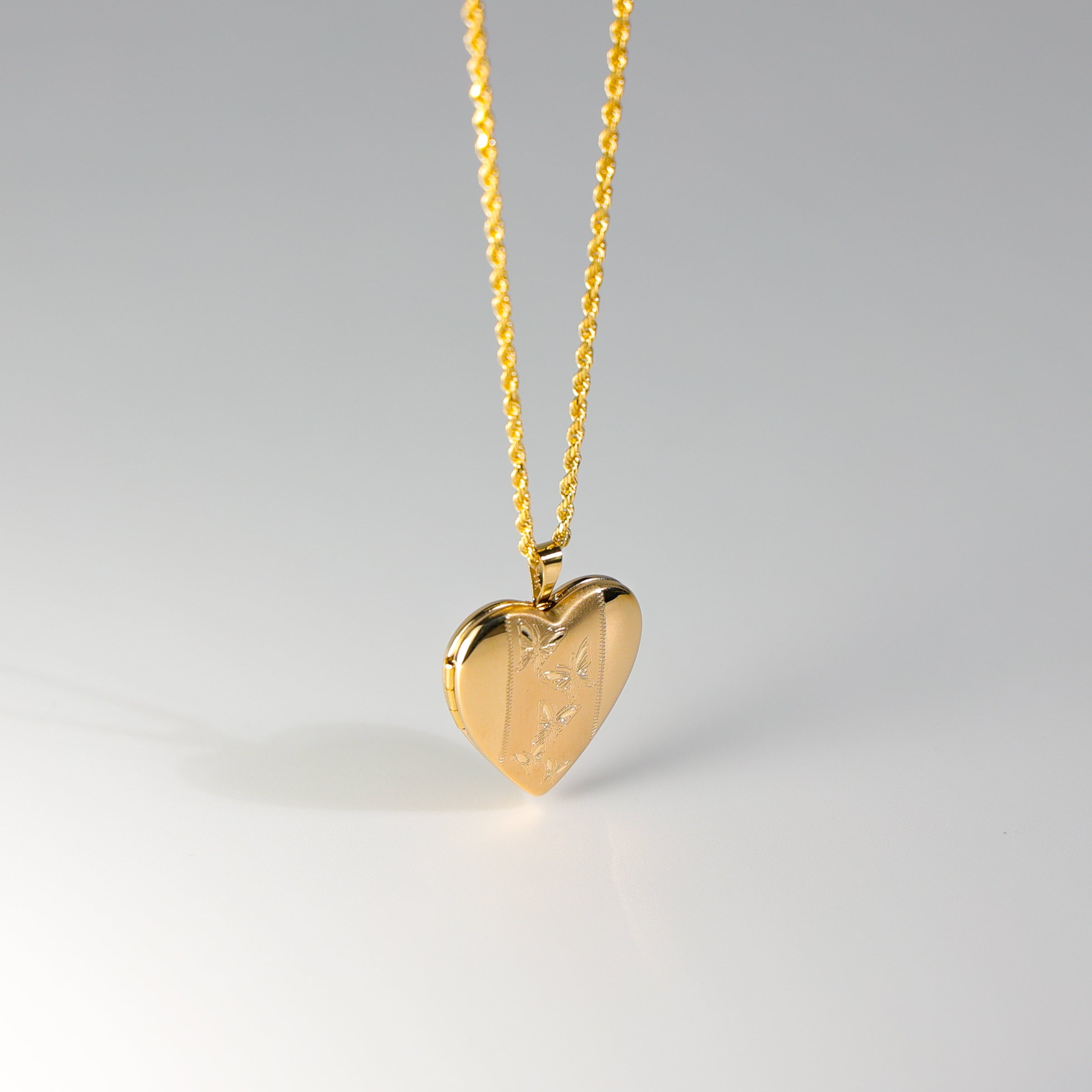 Gold Heart Locket Pendant Model-0617 - Charlie & Co. Jewelry