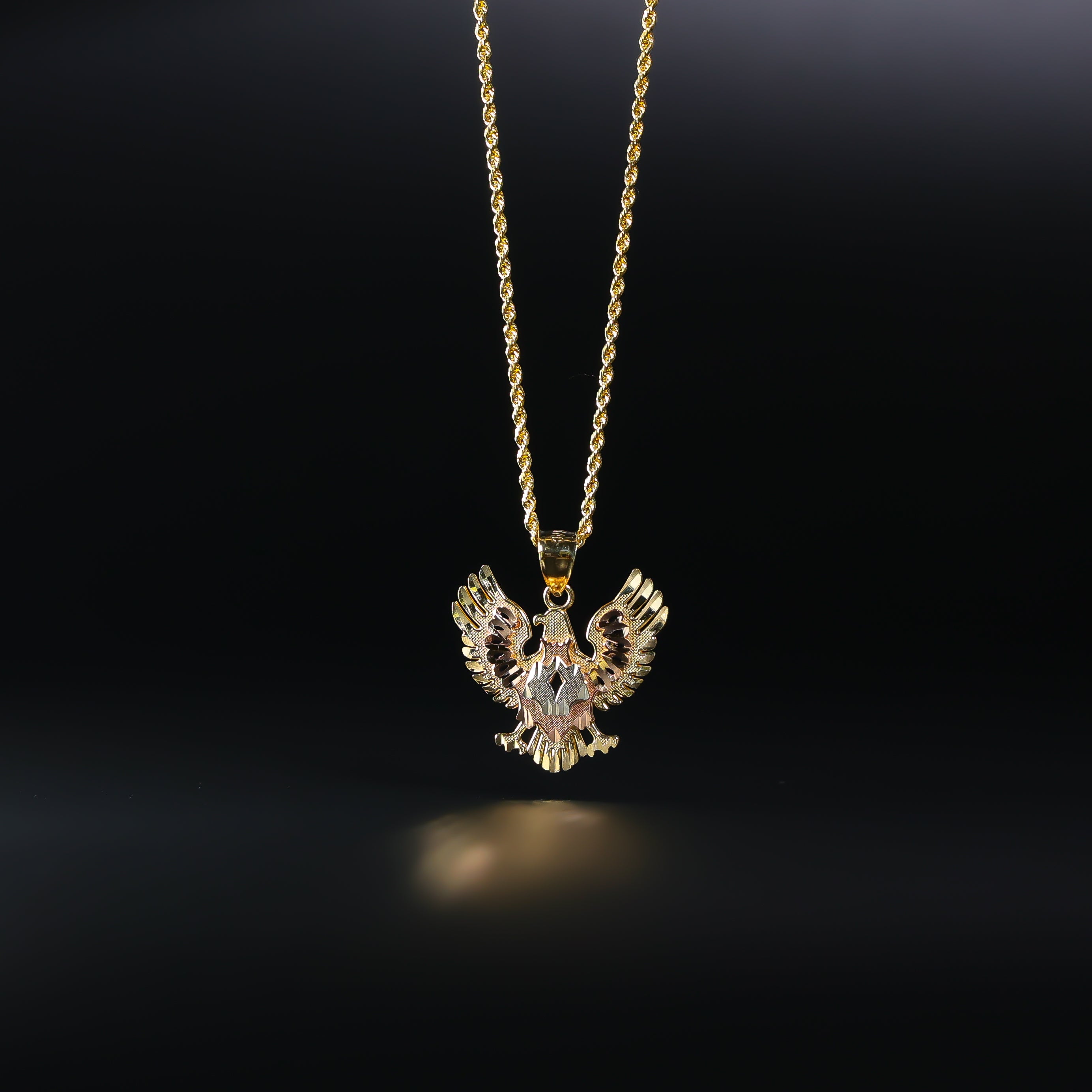 Gold Eagle Pendant Model-1604 - Charlie & Co. Jewelry