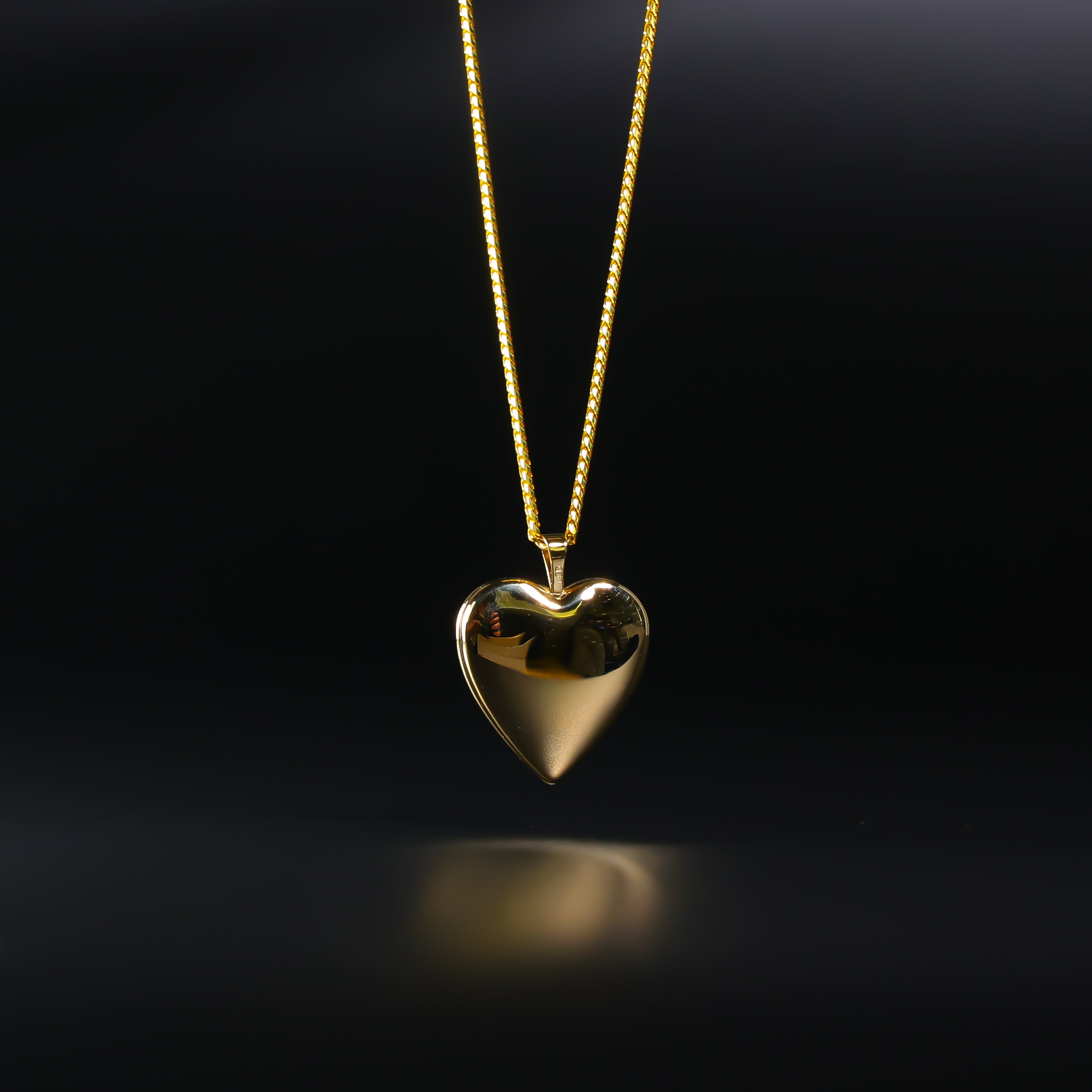 Gold Heart Locket Pendant Model-0610 - Charlie & Co. Jewelry