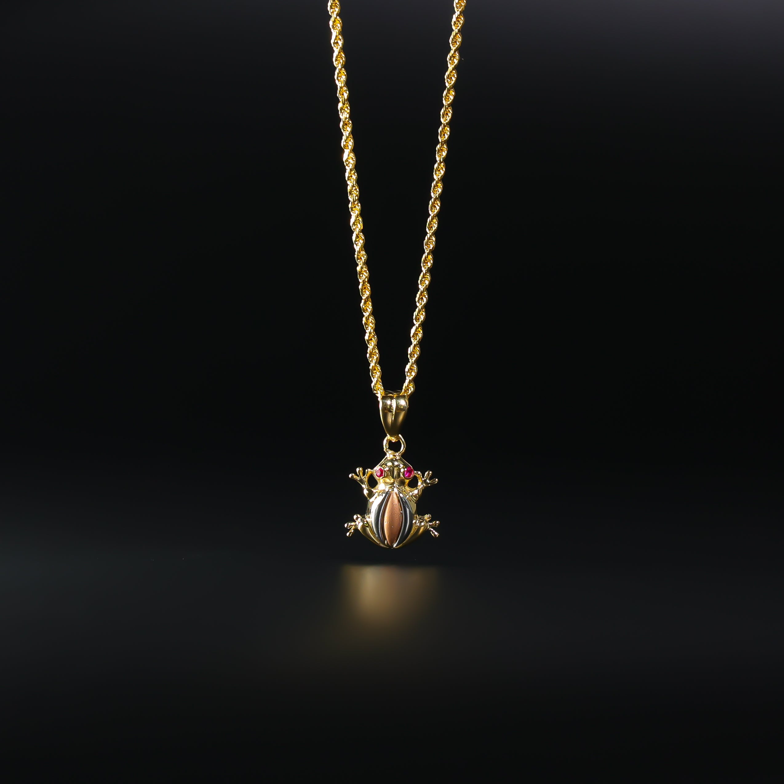 Yellow Gold Frog Pendant Model-1548 - Charlie & Co. Jewelry