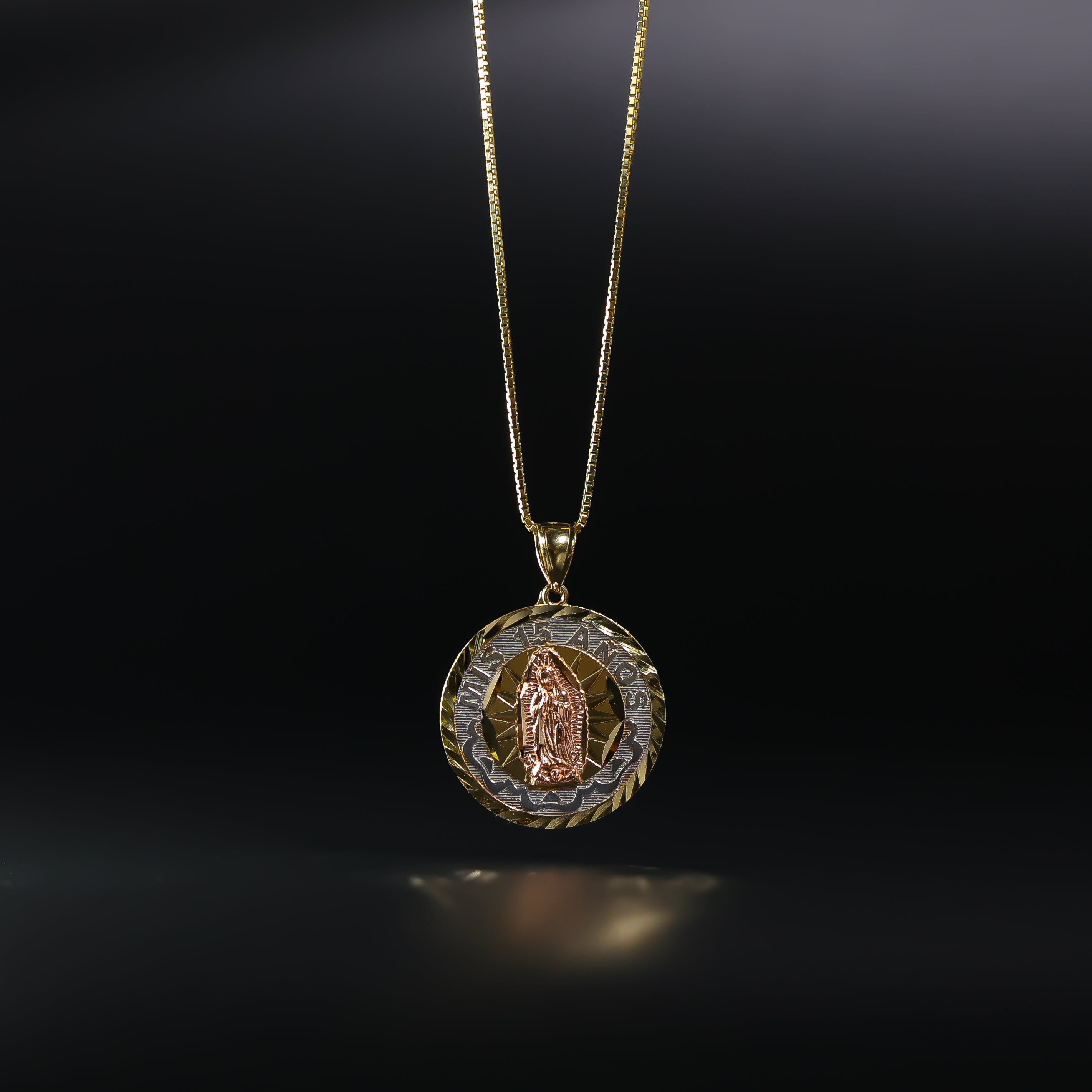 Gold 15 Years Virgin Mary Pendant Model-1897 - Charlie & Co. Jewelry
