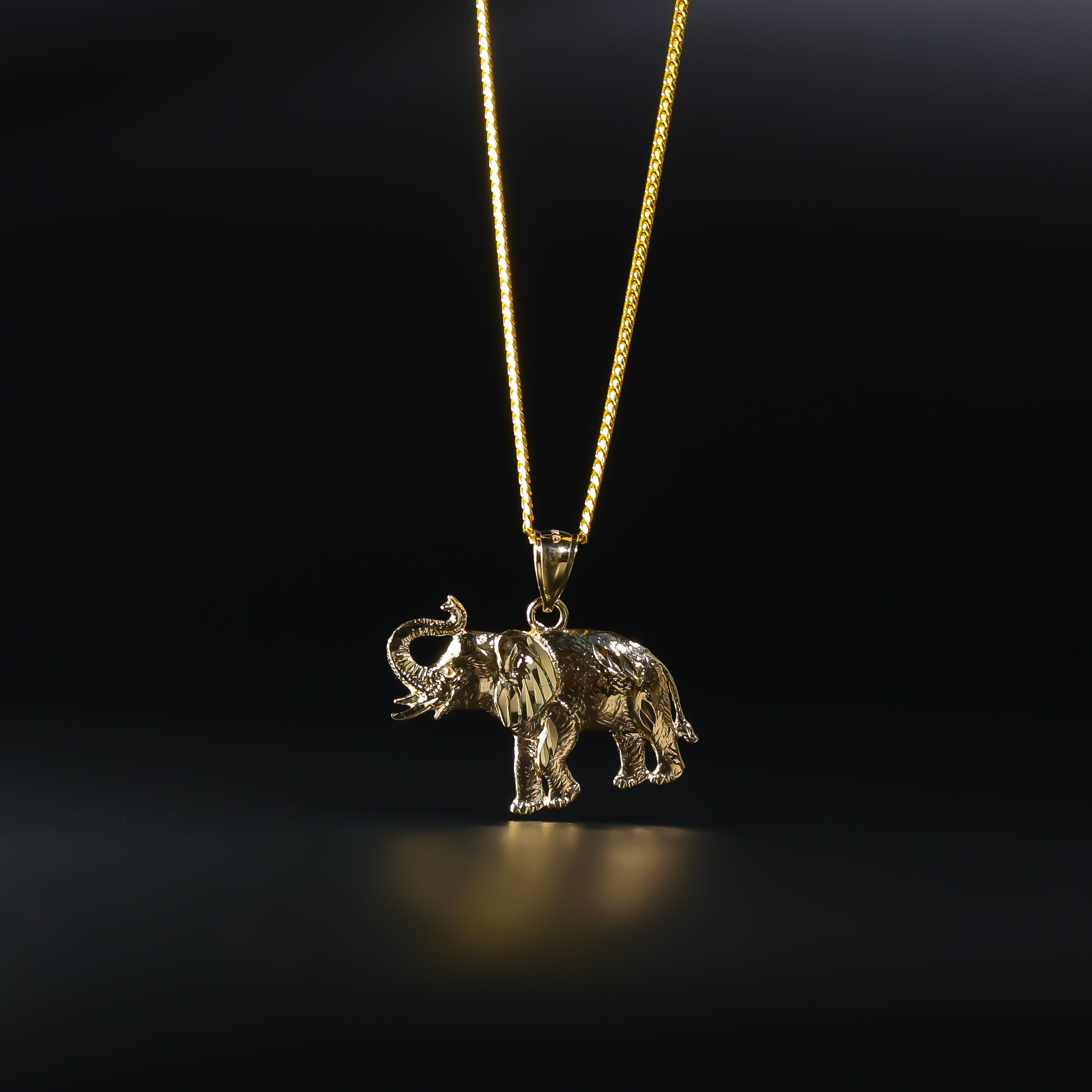 Gold Elephant Pendant Model-2338 - Charlie & Co. Jewelry