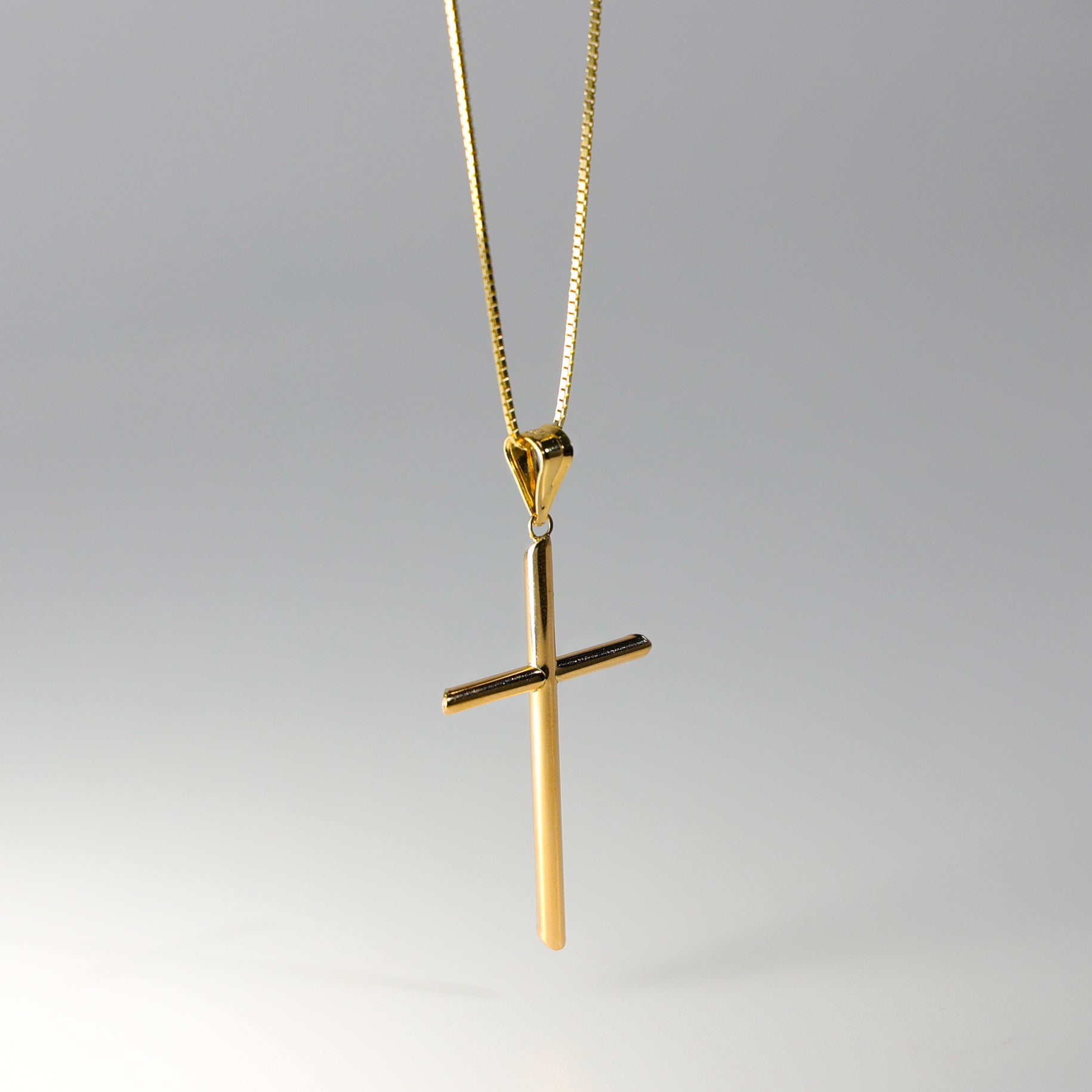 Gold Classic Cross Religious Pendant Model-14 - Charlie & Co. Jewelry