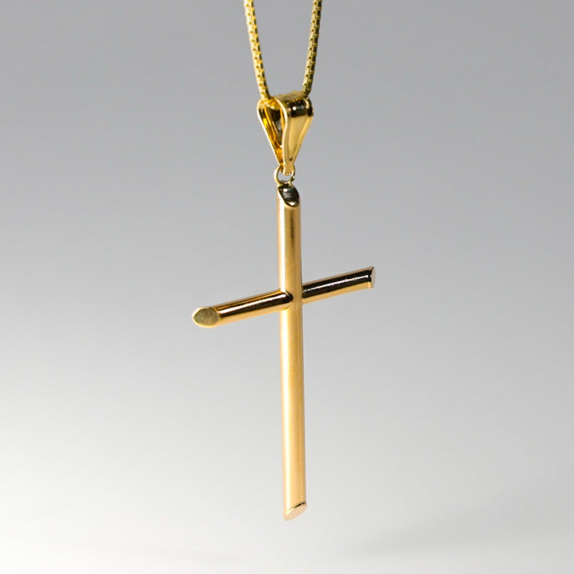 Gold Classic Cross Religious Pendant Model-14 - Charlie & Co. Jewelry