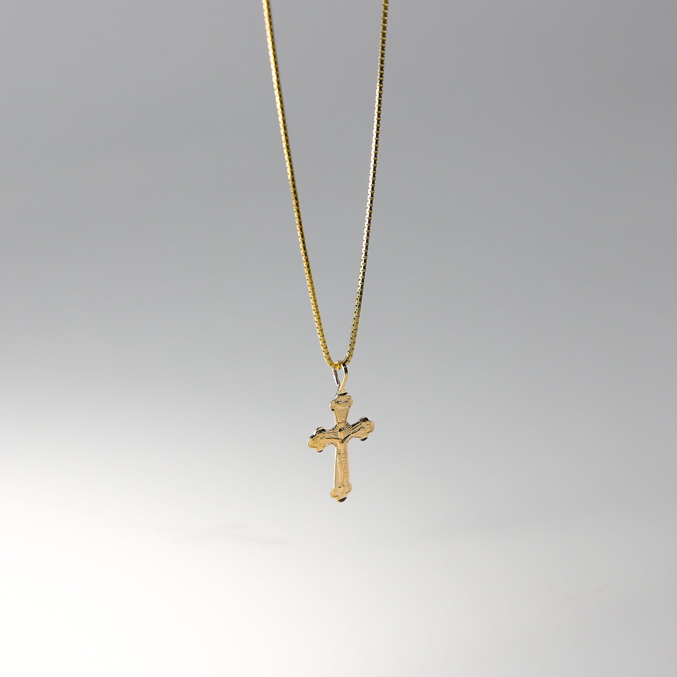 Gold Dainty Crucifix Cross Pendant Model-2200 - Charlie & Co. Jewelry