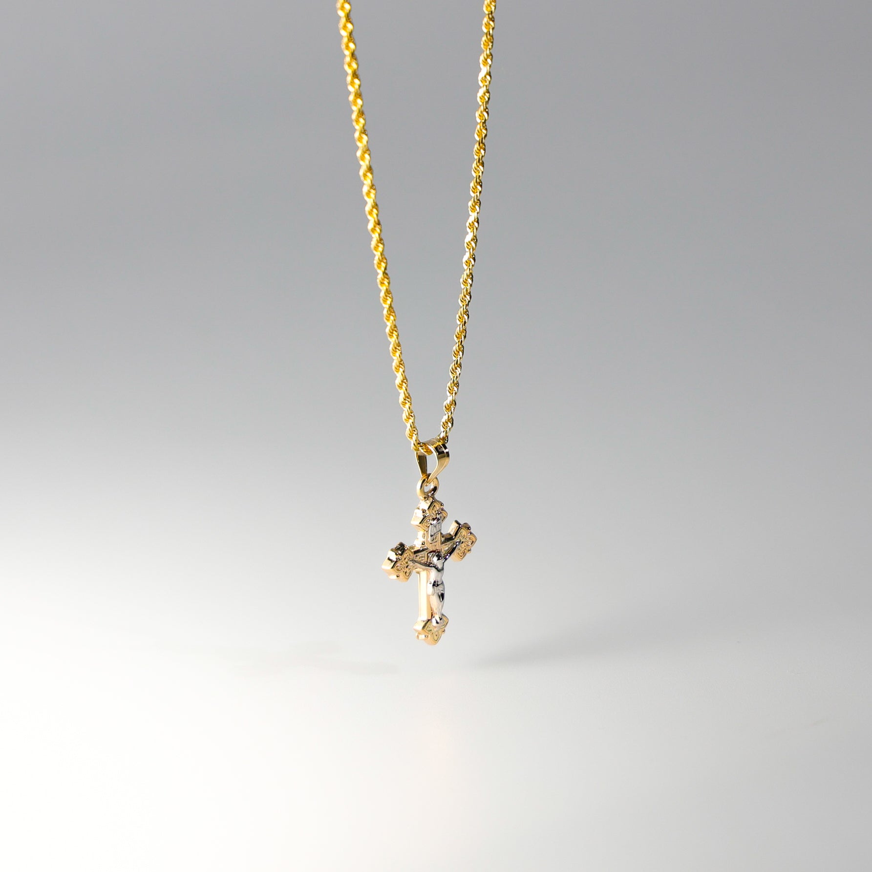 Gold Crucifix Cross Pendant Model-0873 - Charlie & Co. Jewelry
