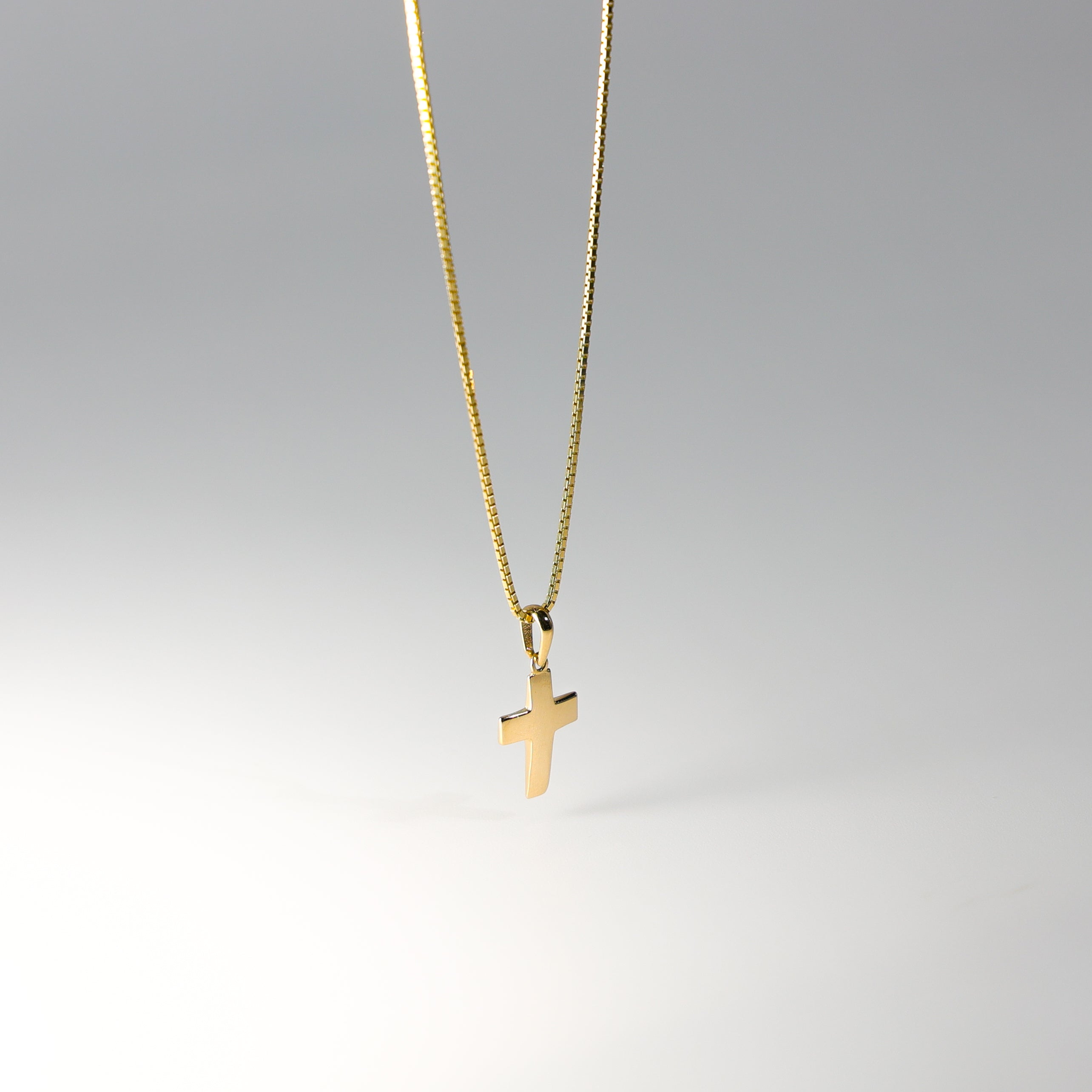 Gold Dainty Shiny Cross Pendant Model-2228 - Charlie & Co. Jewelry