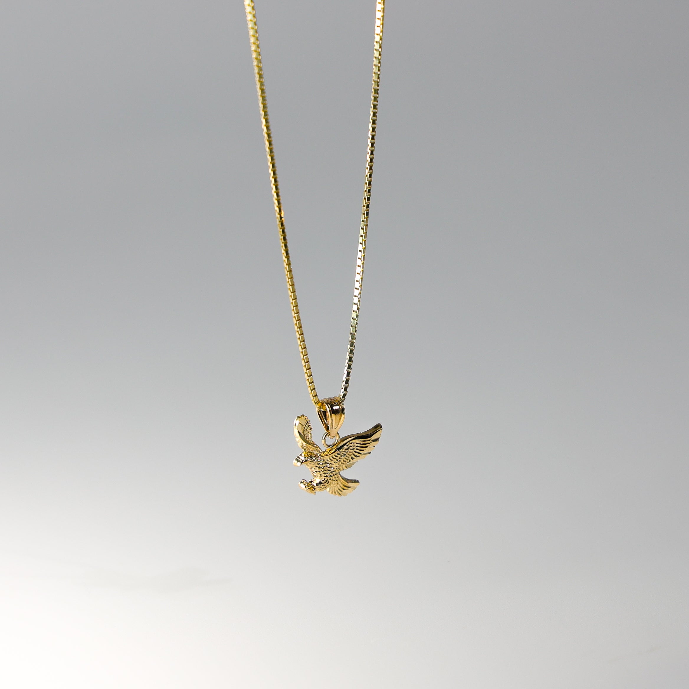 Gold Flying Eagle Pendant Model-1598 - Charlie & Co. Jewelry