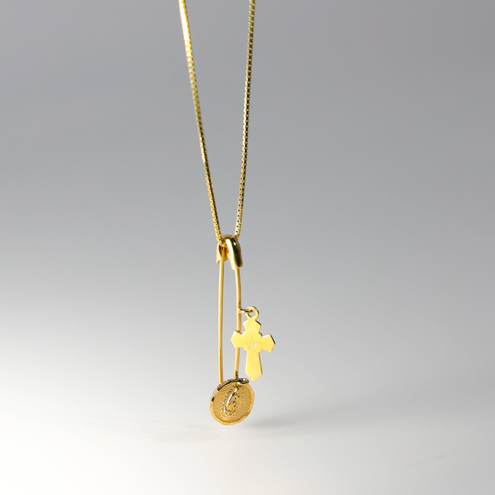 Gold Religious Hang on Clip Pendant Model-1997 - Charlie & Co. Jewelry