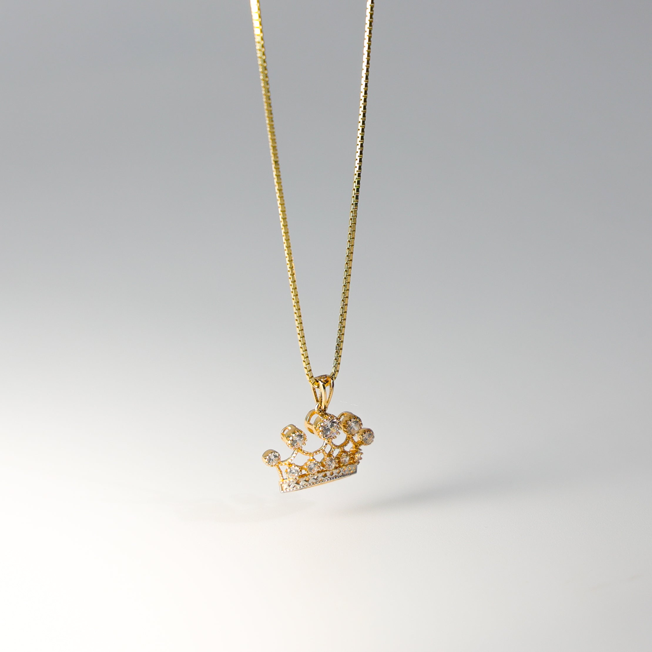 Gold CZ Crown Pendant Model-2149 - Charlie & Co. Jewelry