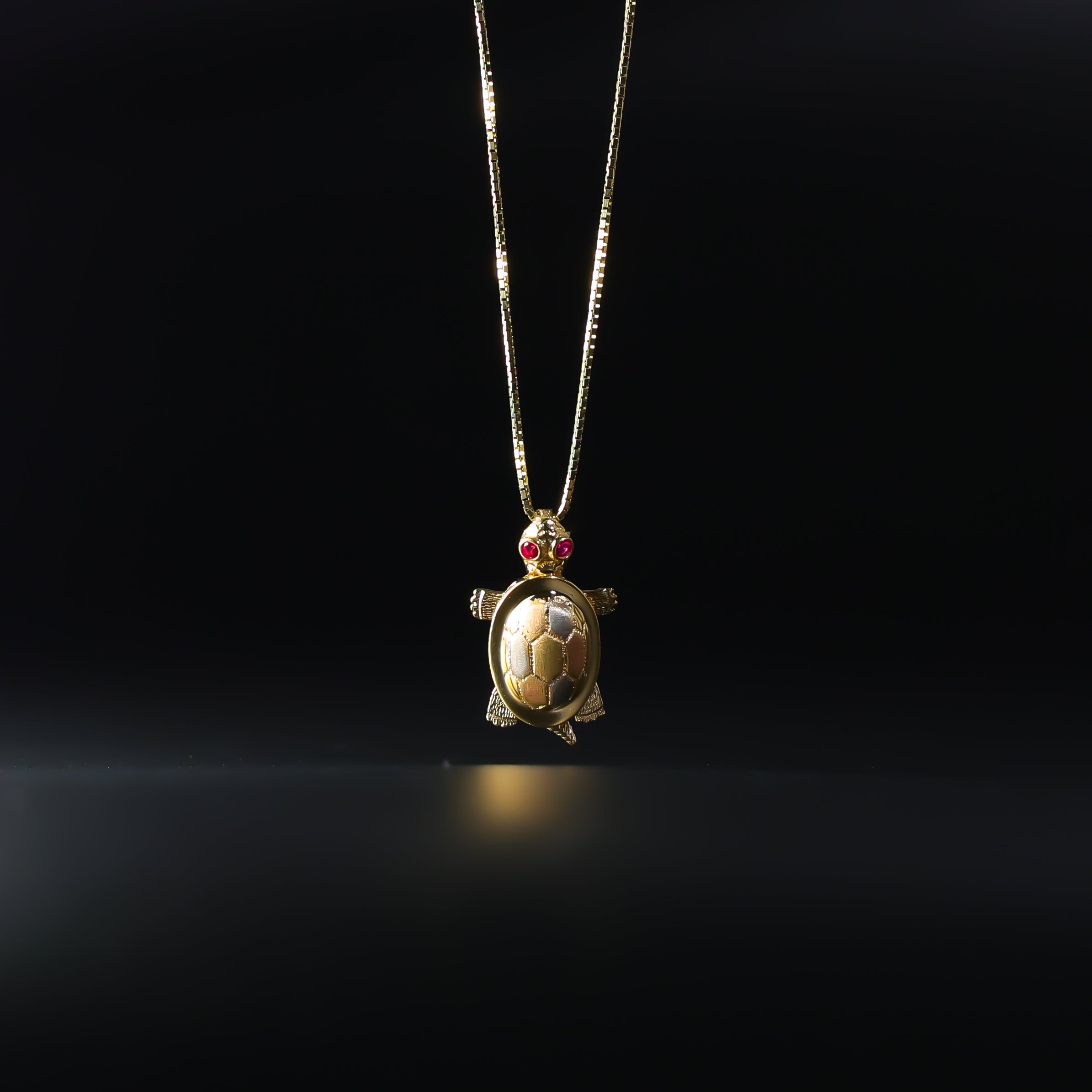 Gold 3 Colors Turtle Pendant Model-1544 - Charlie & Co. Jewelry